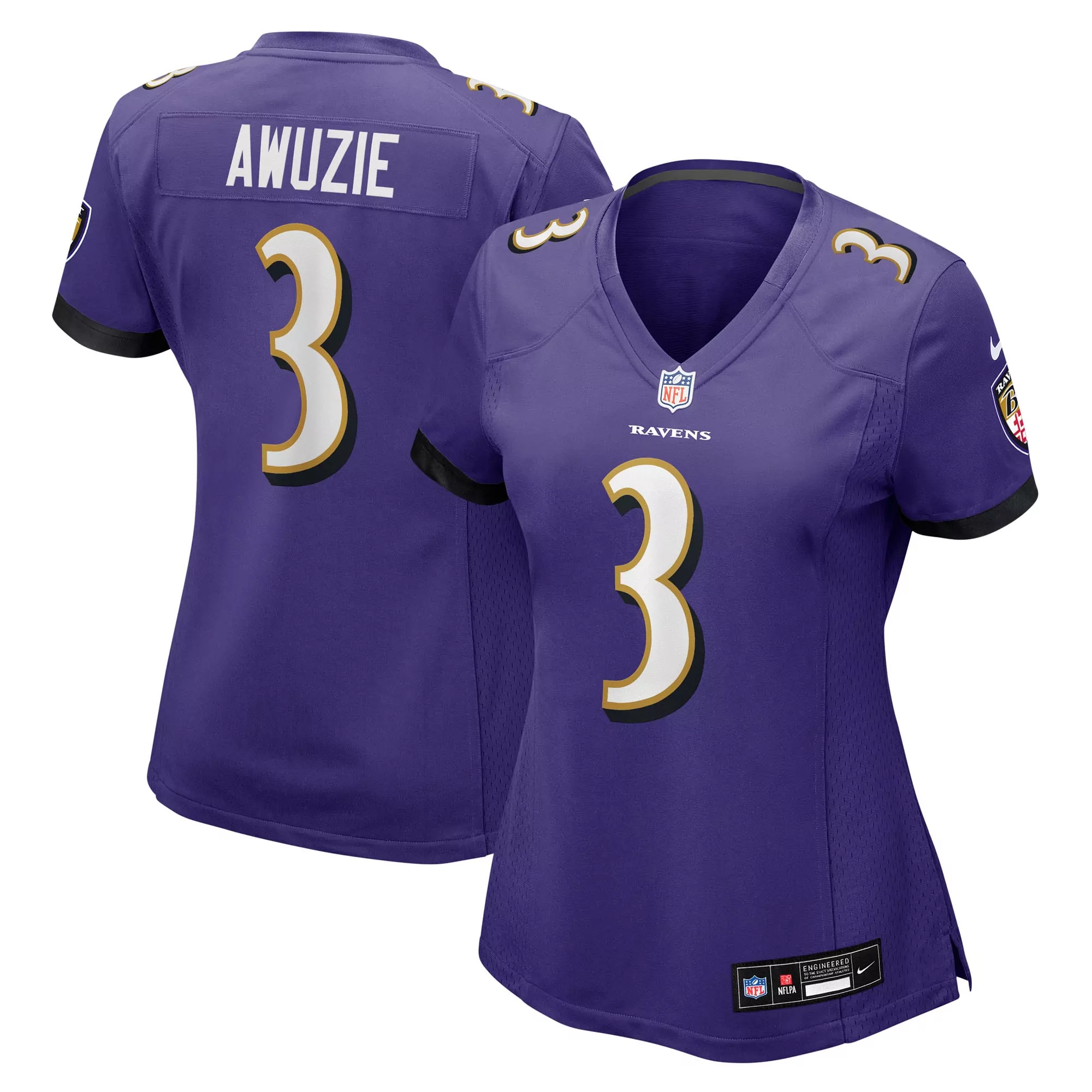 women s baltimore ravens broderick washington purple game jersey