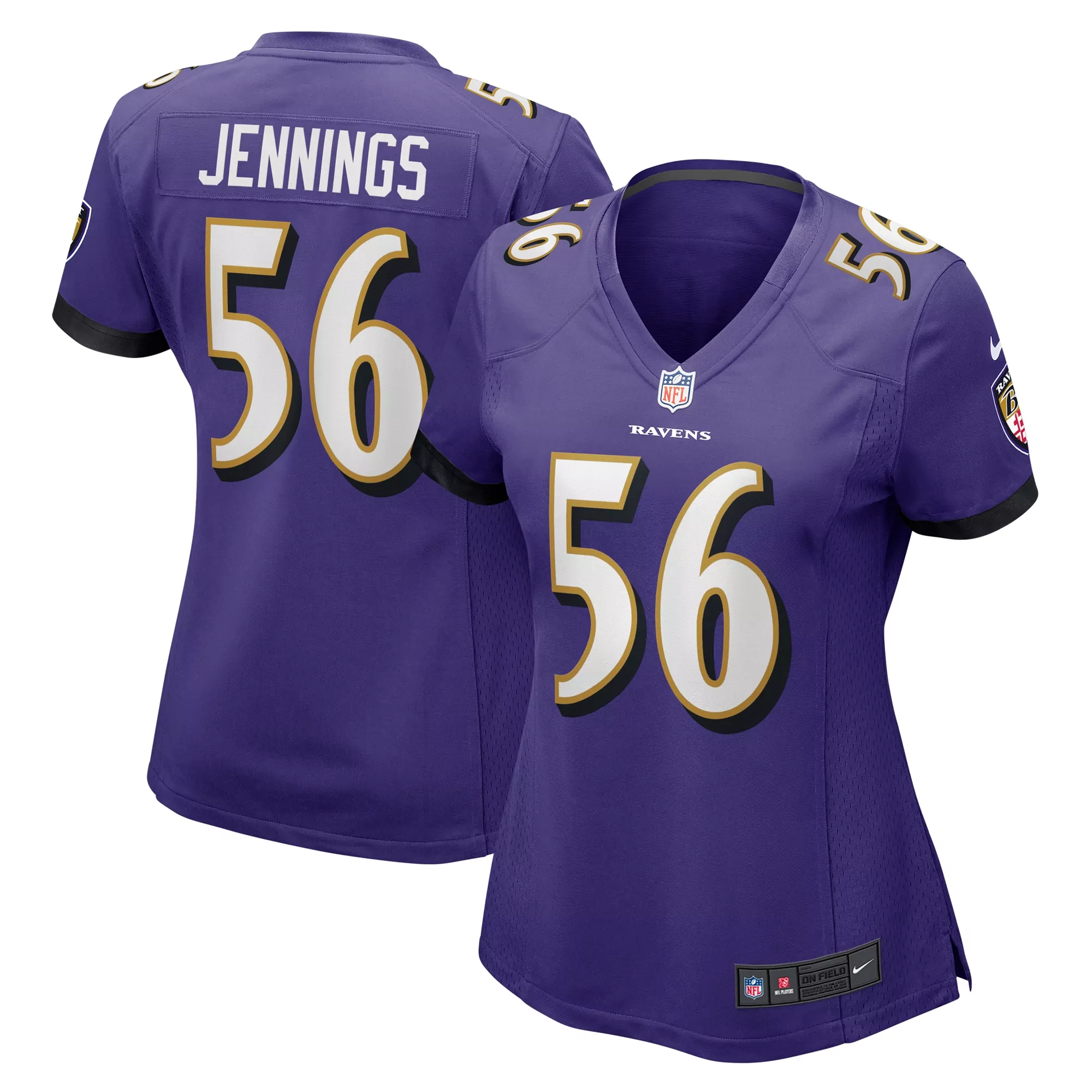 women s baltimore ravens cooper rush purple team game jersey