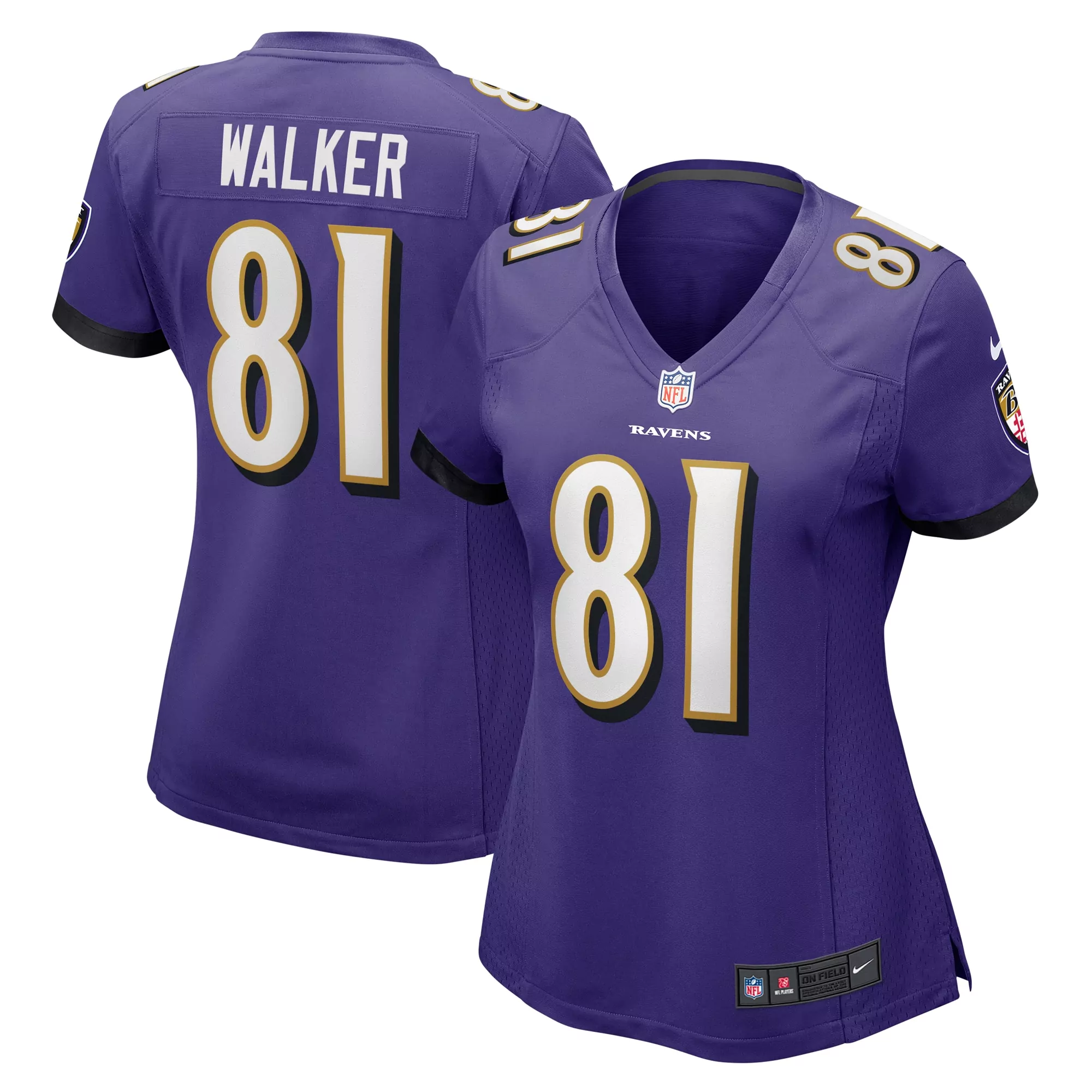 women s baltimore ravens deonte harty purple game jersey