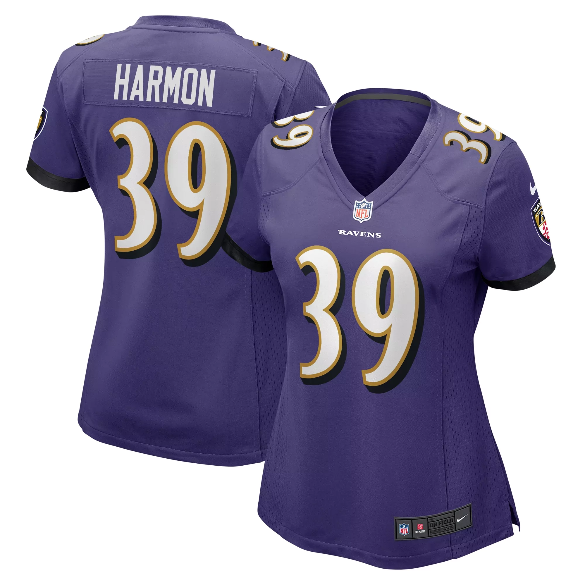 women s baltimore ravens deonte harty purple game jersey