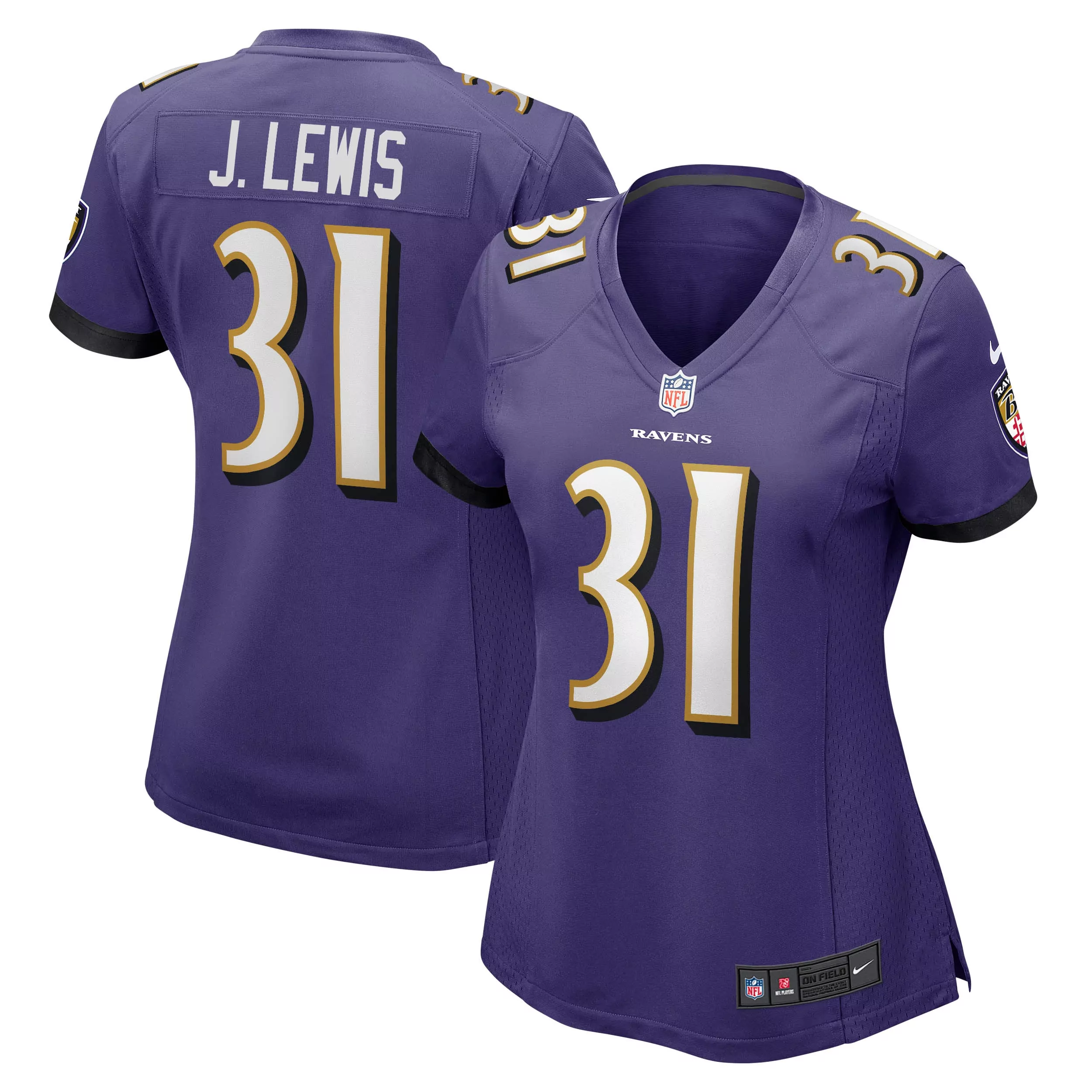 women s baltimore ravens eddie jackson purple game jersey