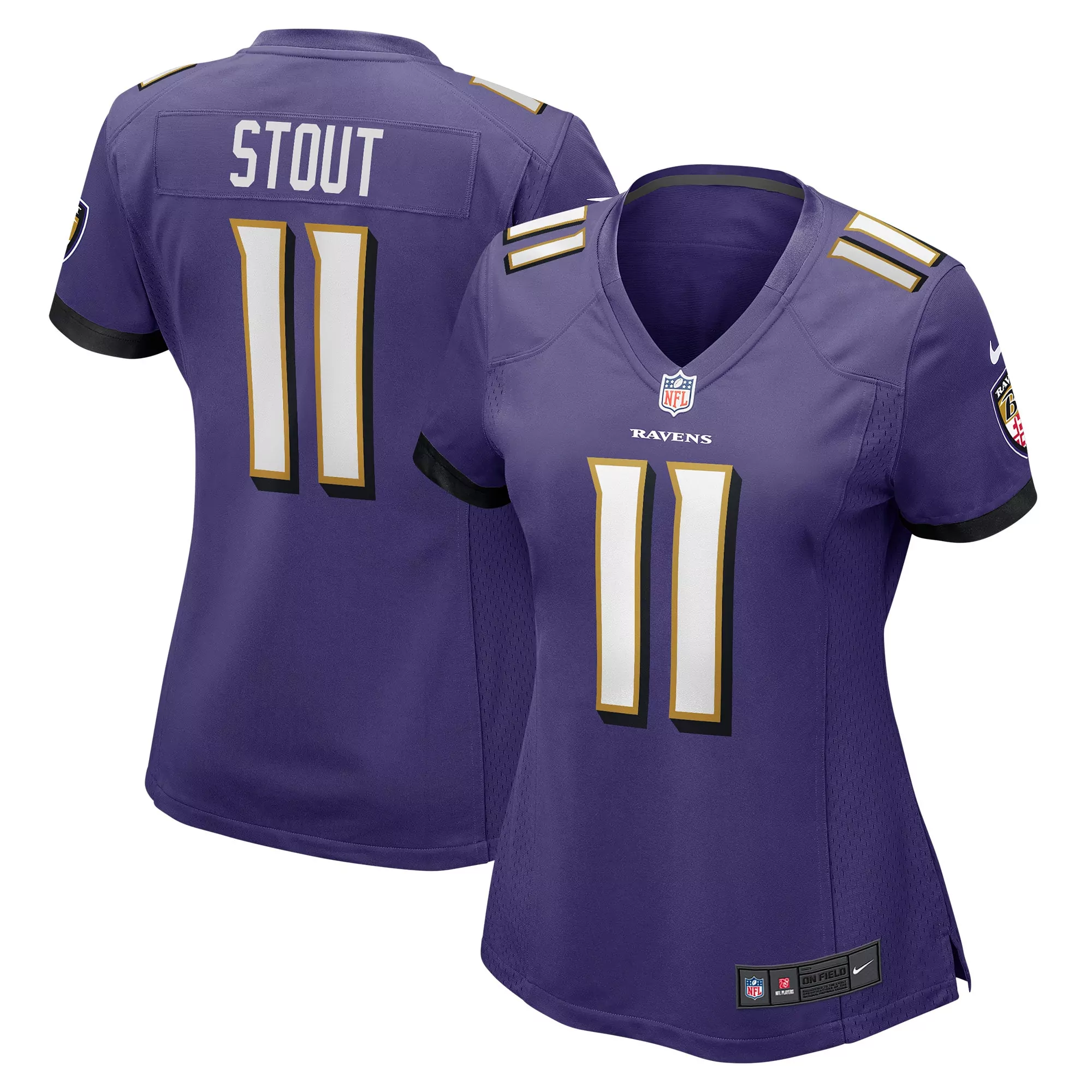 women s baltimore ravens jay higgins iv purple team game jersey