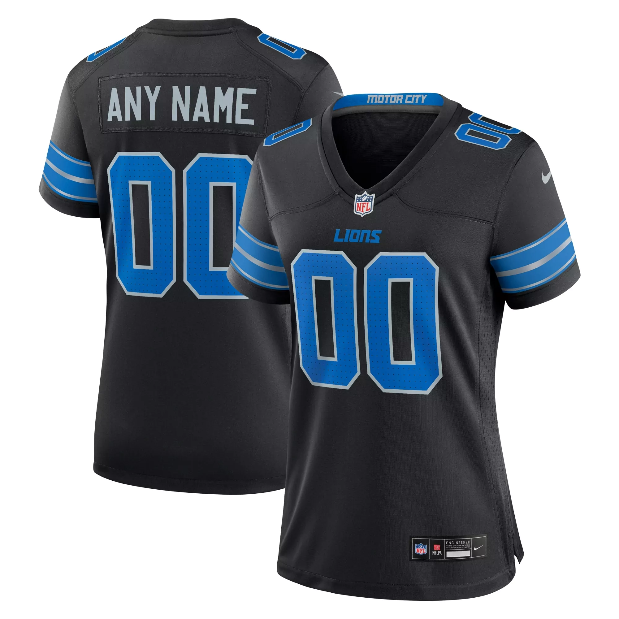women s amon ra st brown white detroit lions white game jersey