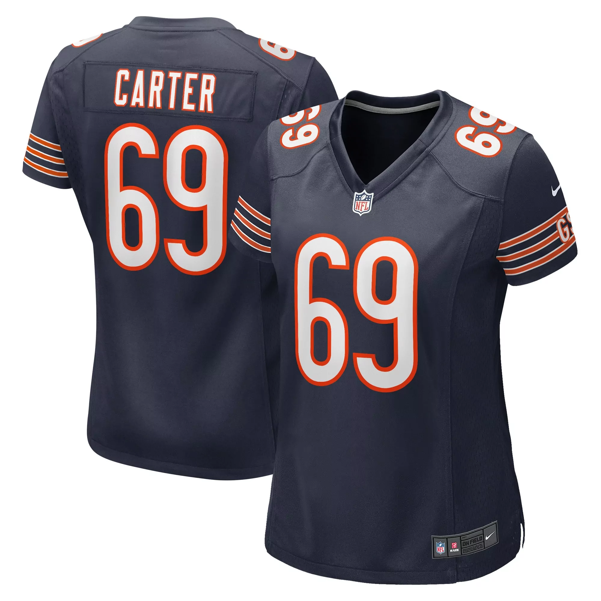 women s chicago bears ian wheeler navy game jersey