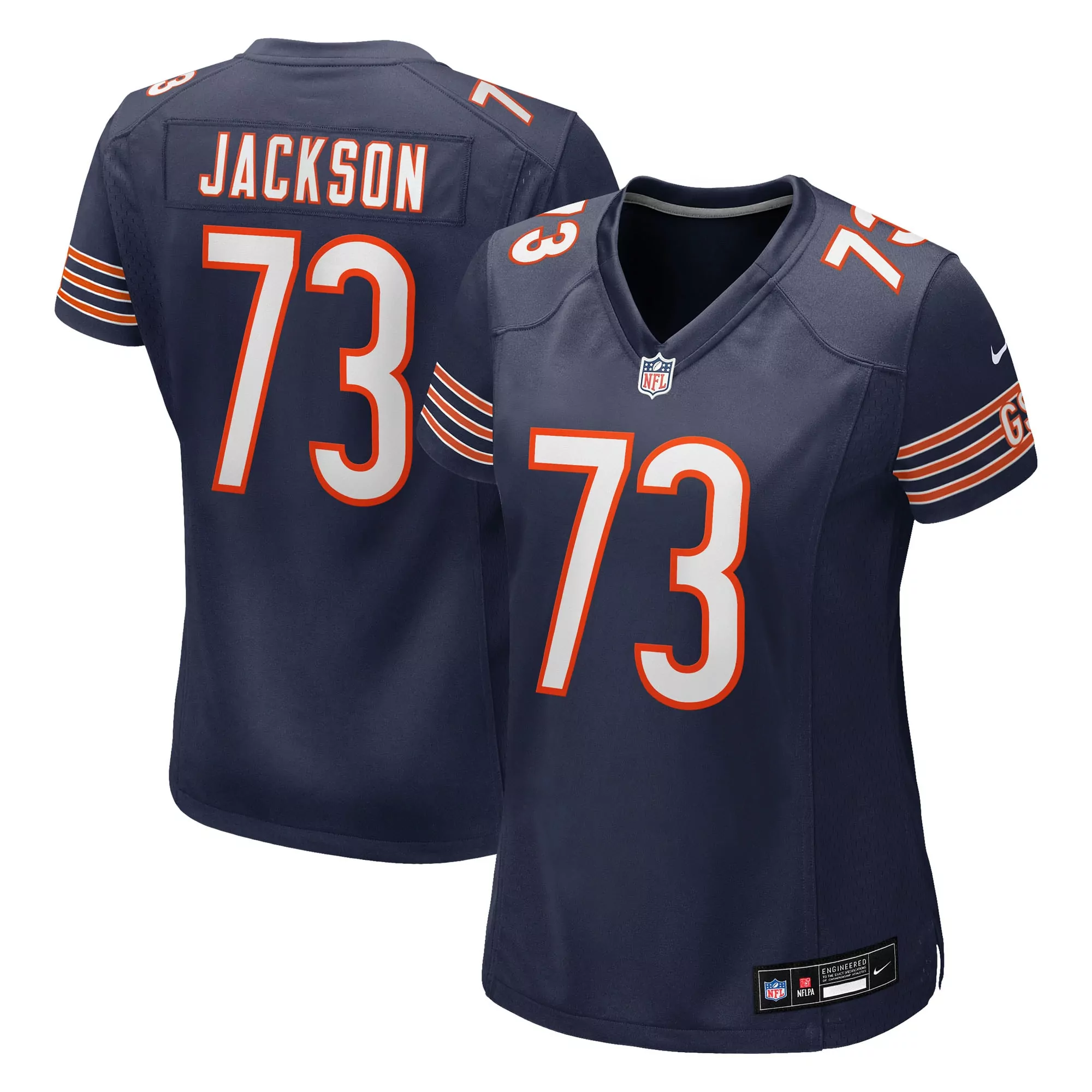 women s chicago bears john jackson navy team game jersey