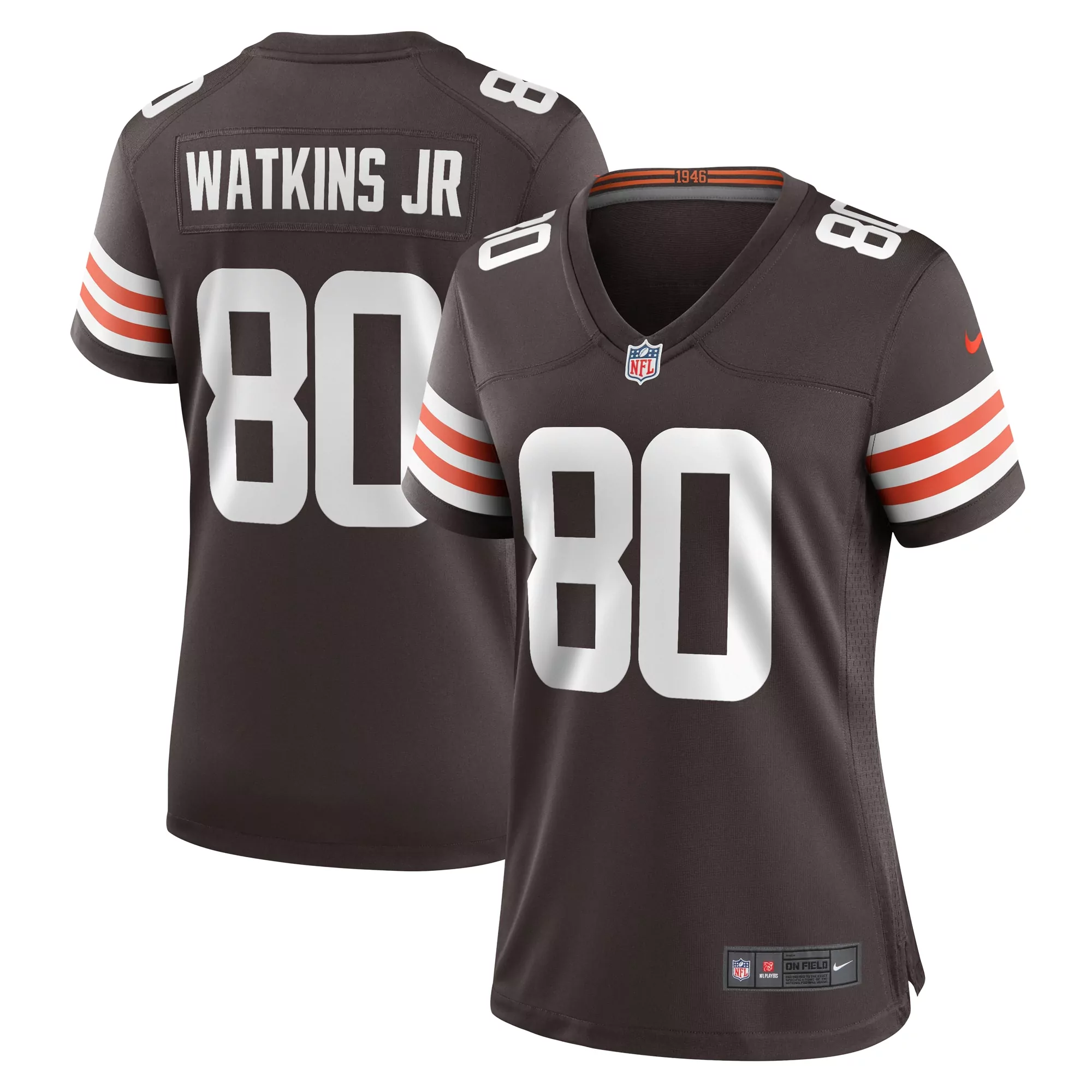 women s cleveland browns andre szmyt brown team game jersey