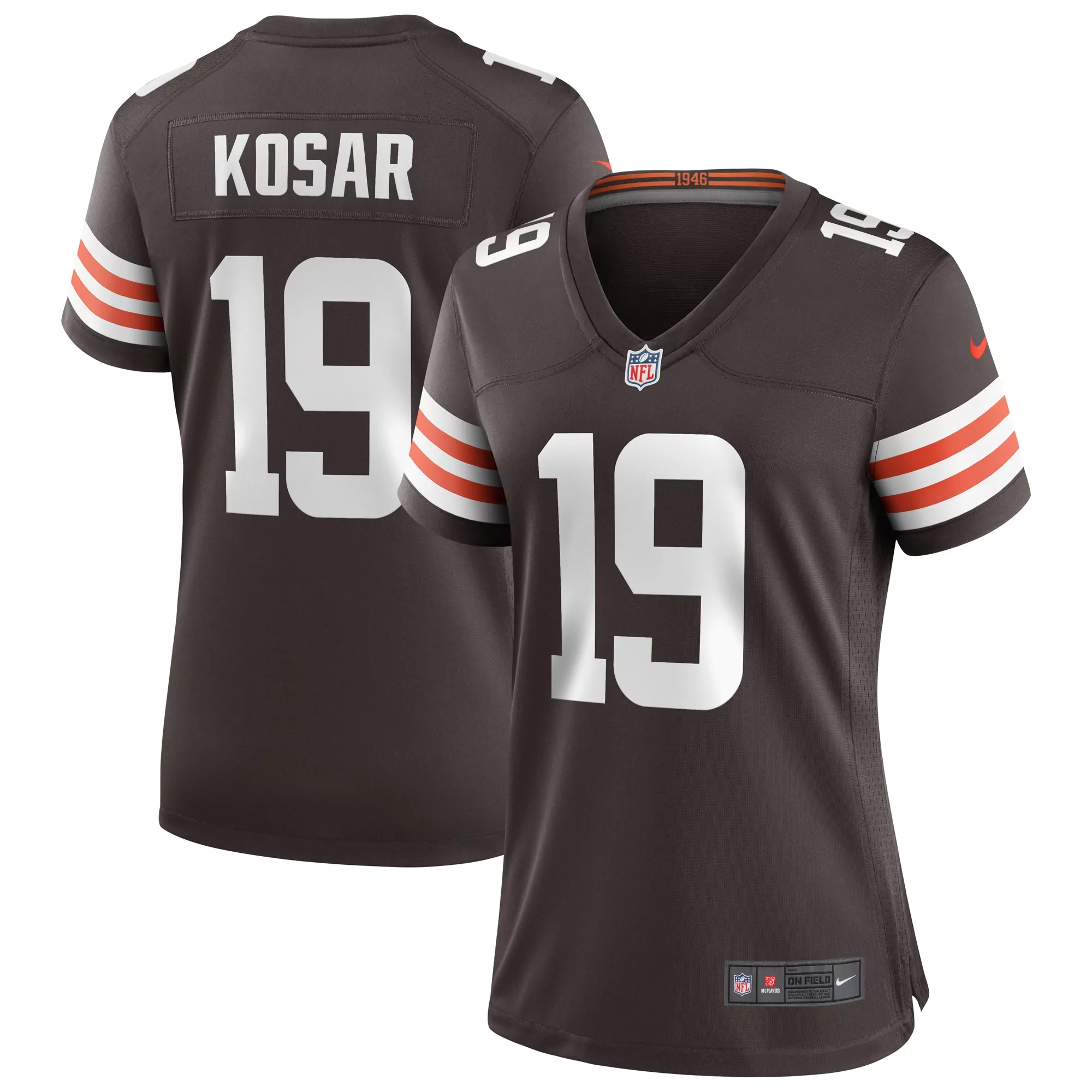 women s cleveland browns andre szmyt brown team game jersey