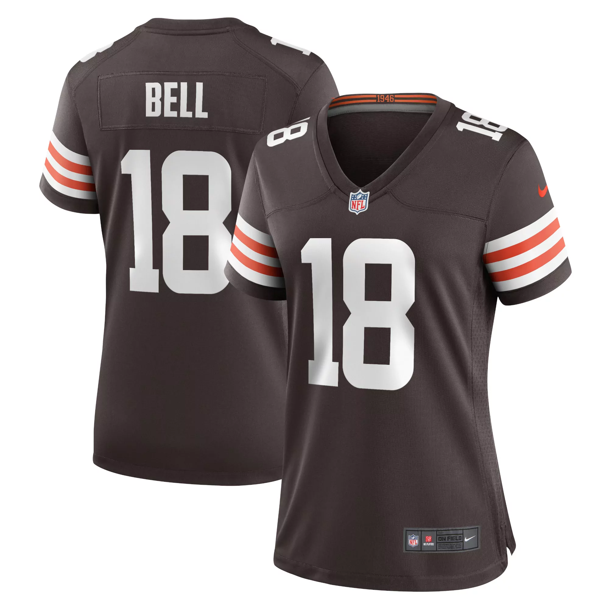 women s cleveland browns corey bojorquez brown game jersey
