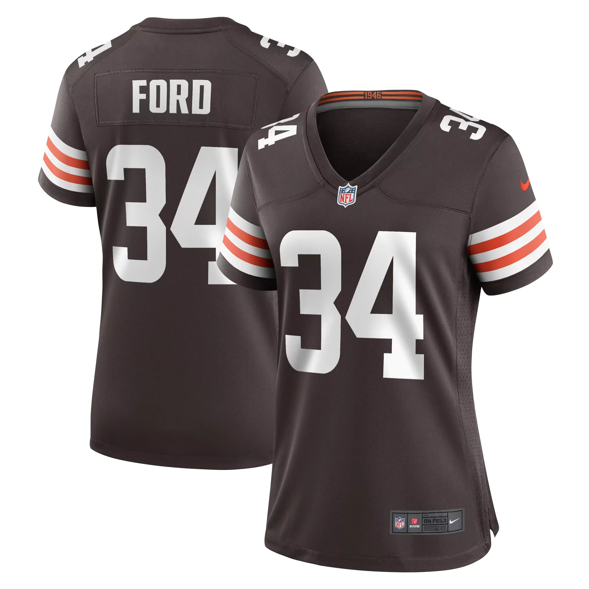 women s cleveland browns jamari thrash brown game jersey