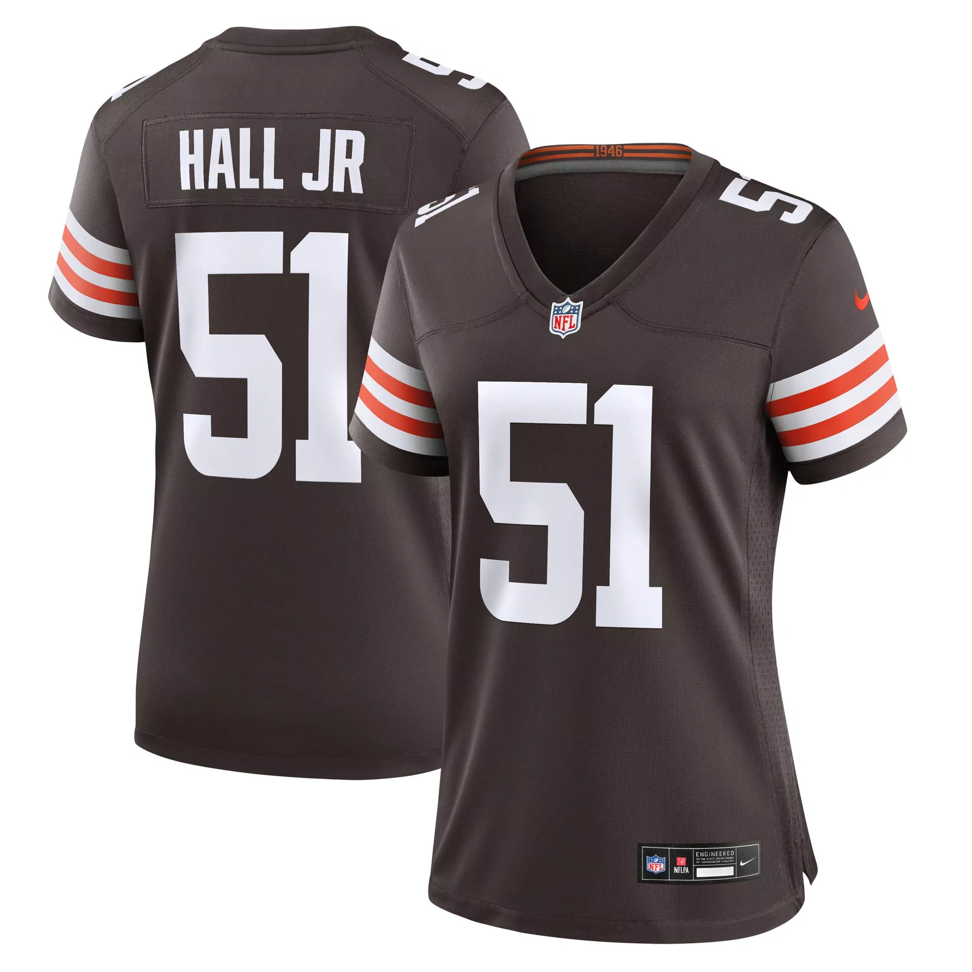 women s cleveland browns maurice hurst ii brown game jersey