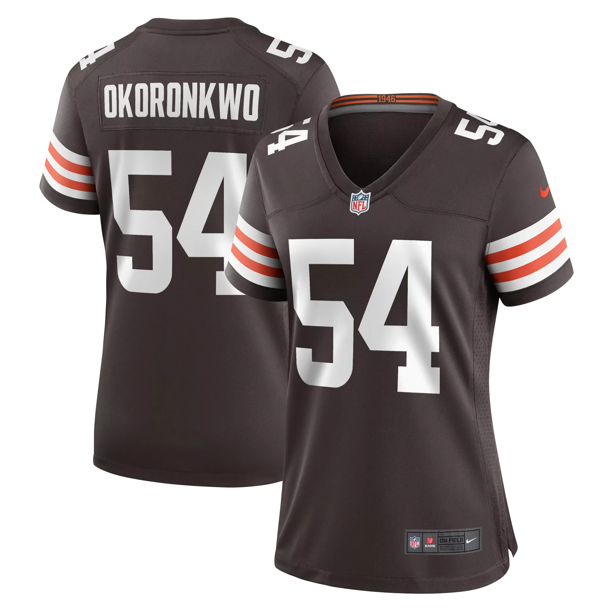 women s cleveland browns number 1 bride brown game jersey
