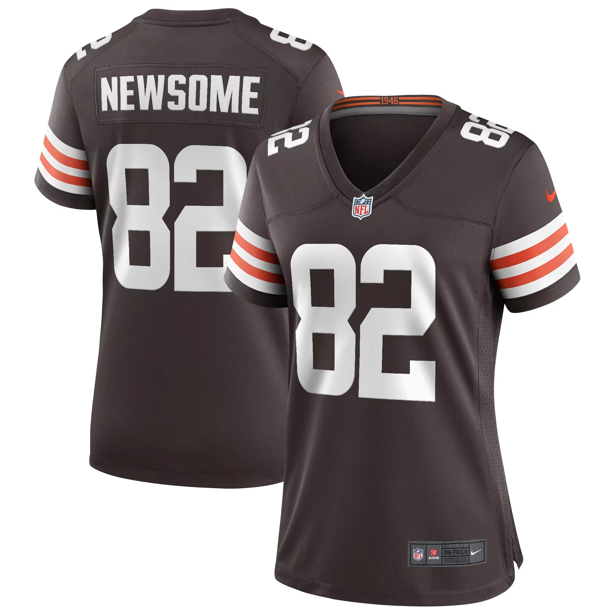 women s cleveland browns number 1 bride brown game jersey