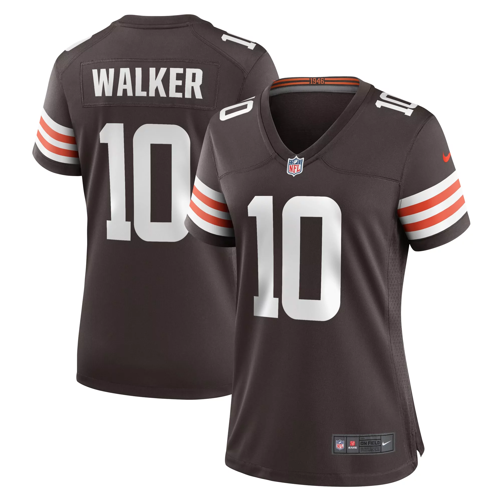 women s cleveland browns number 1 bride brown game jersey