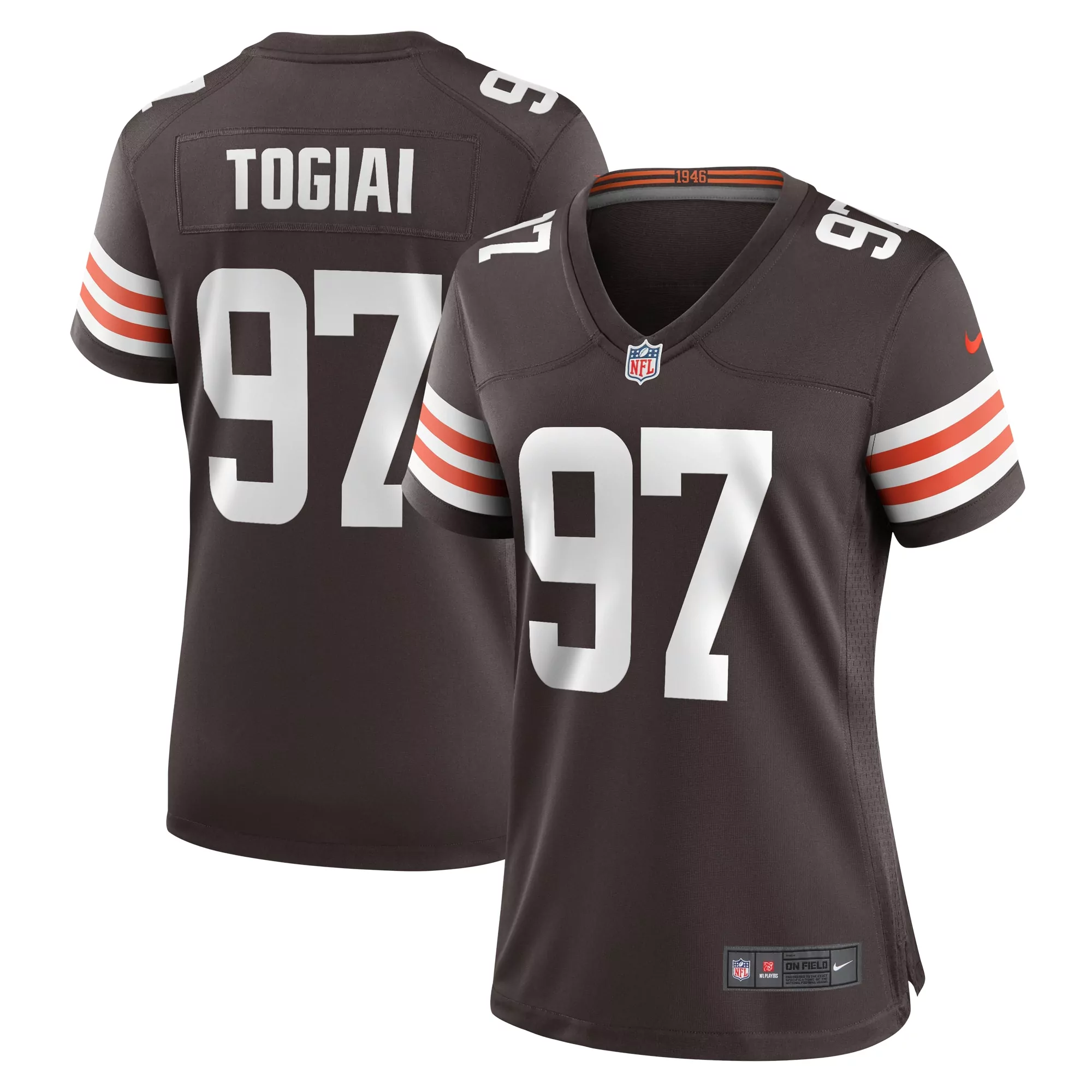 women s cleveland browns siaki ika brown team game jersey