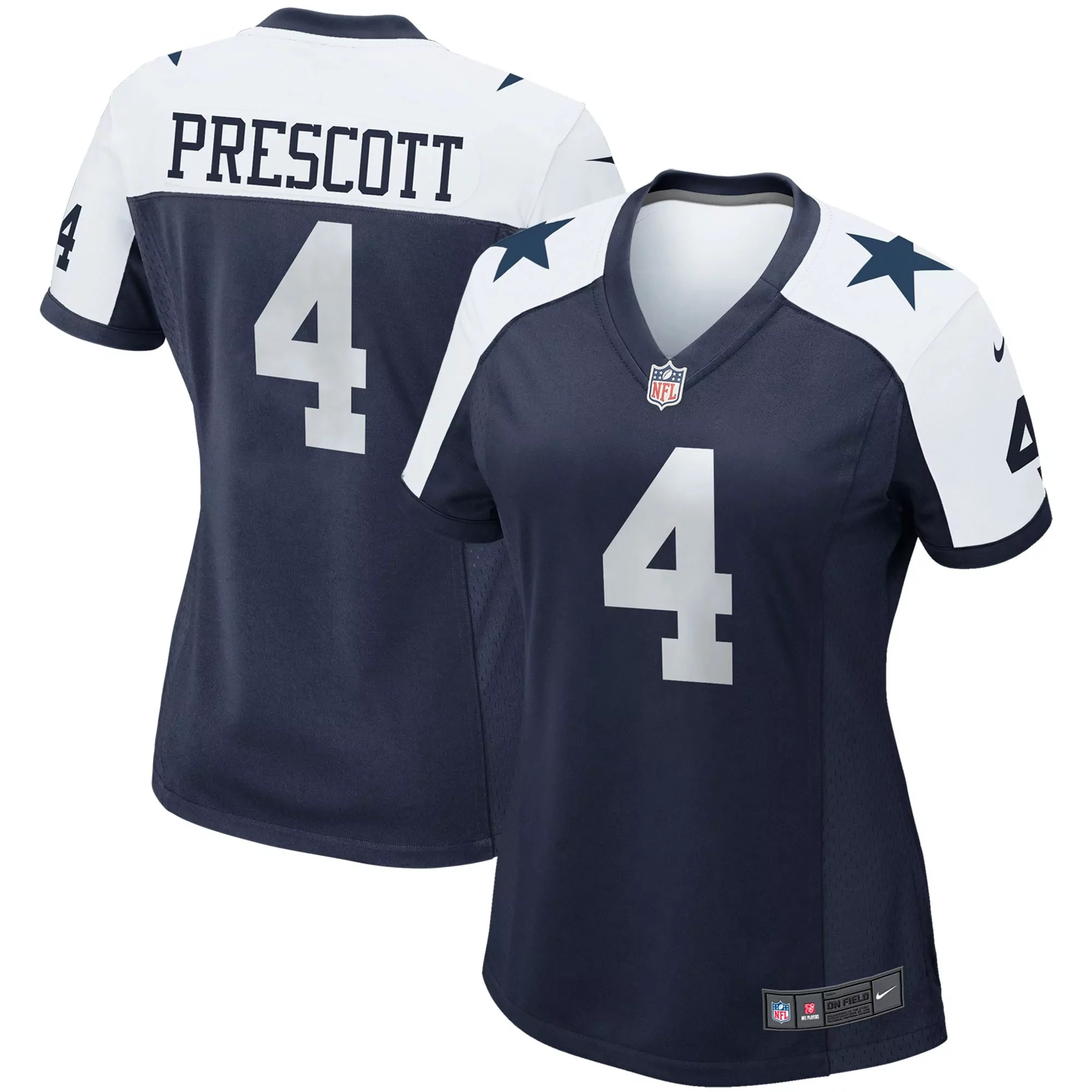women s dallas cowboys dak prescott arctic camo 2024 salute to service limited jersey