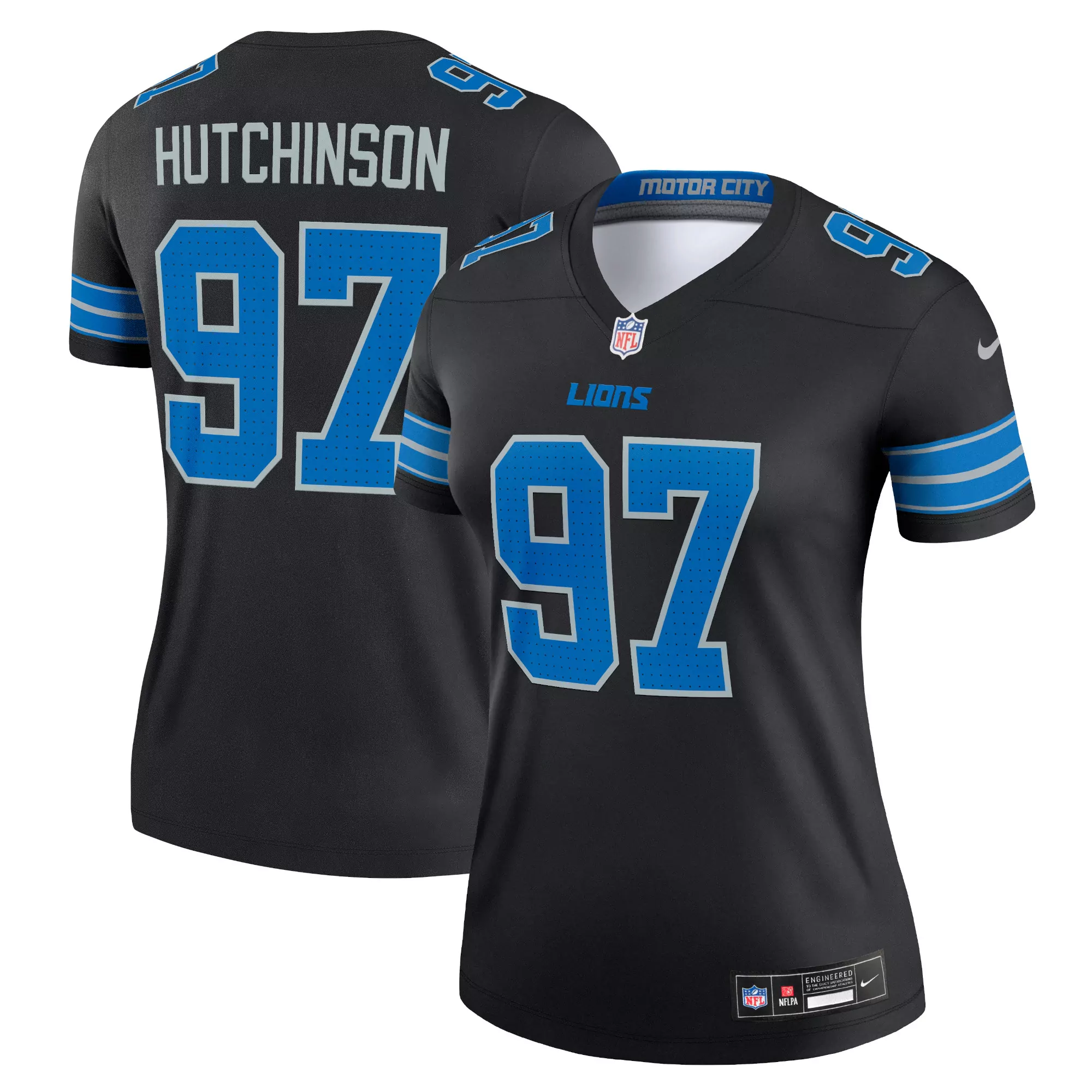 women s amon ra st brown white detroit lions white game jersey
