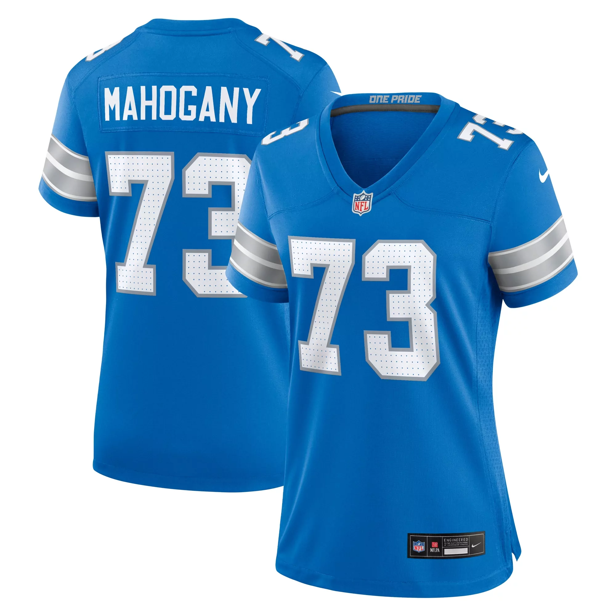 women s detroit lions bobby layne blue retired player game jersey