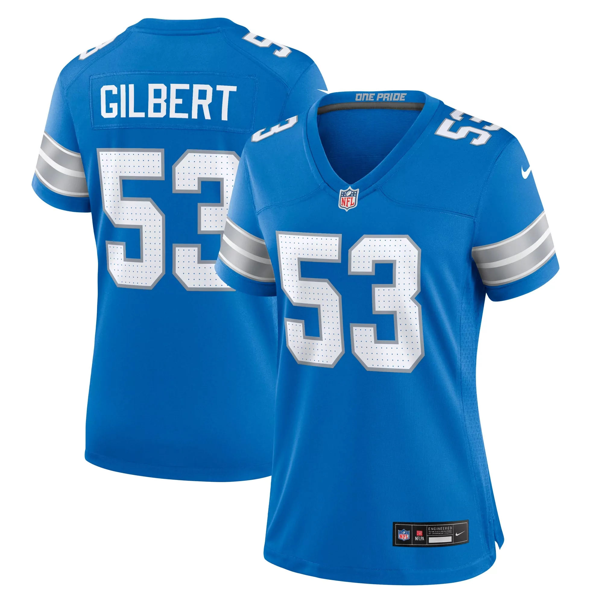 women s detroit lions dan skipper blue team game jersey