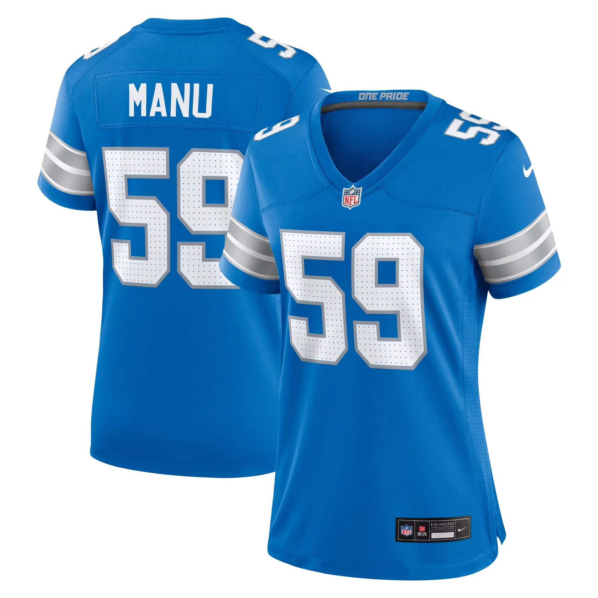 women s detroit lions emmanuel moseley blue team game jersey