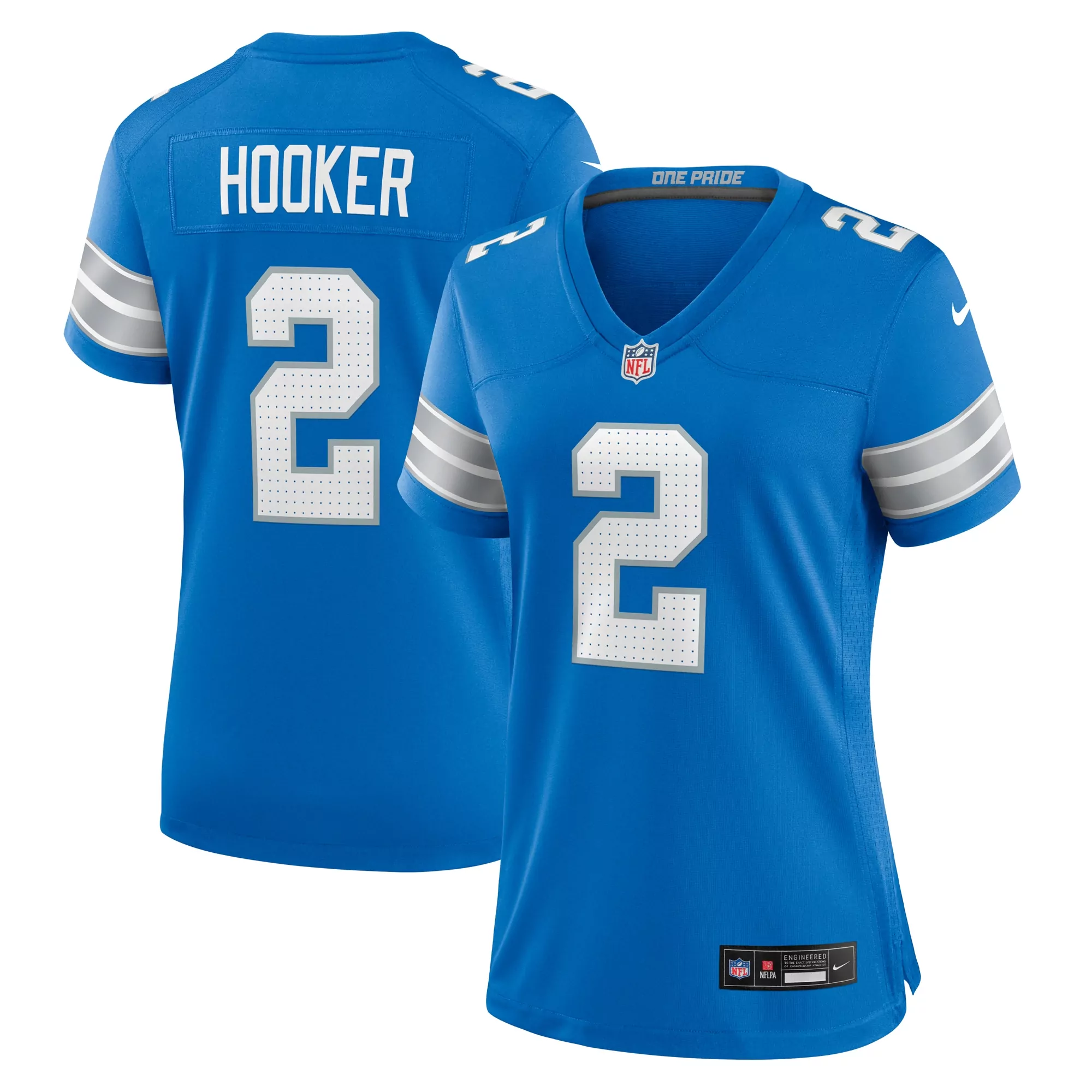 women s detroit lions gunnar oakes blue team game jersey