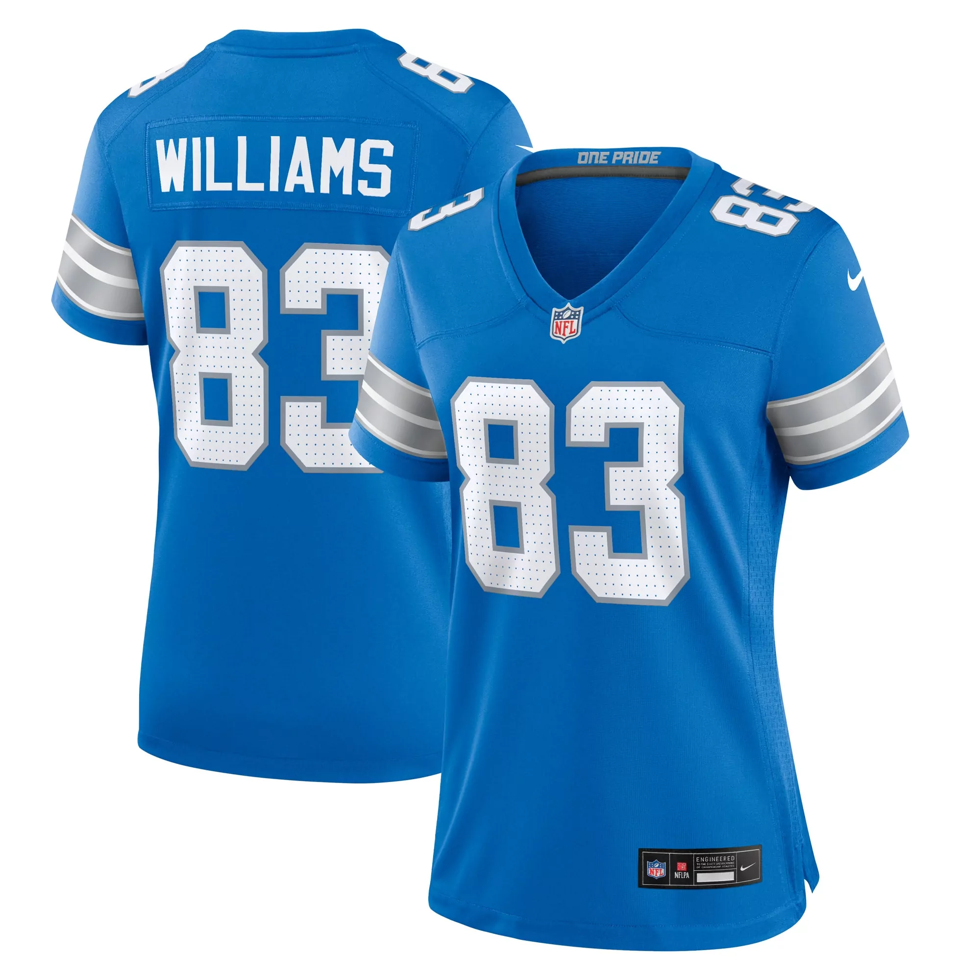 women s detroit lions isaac teslaa blue game player jersey