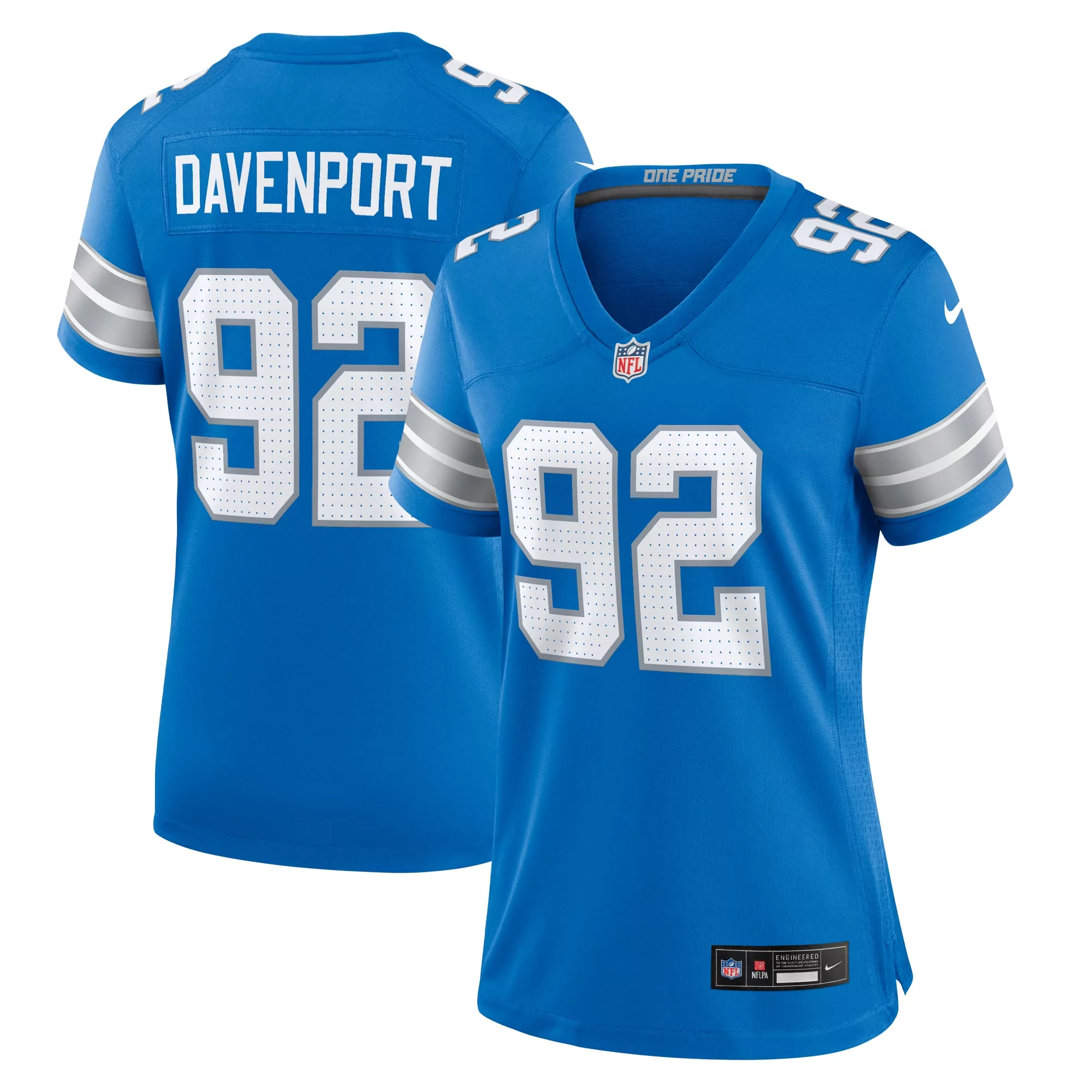 women s detroit lions loren strickland blue team game jersey
