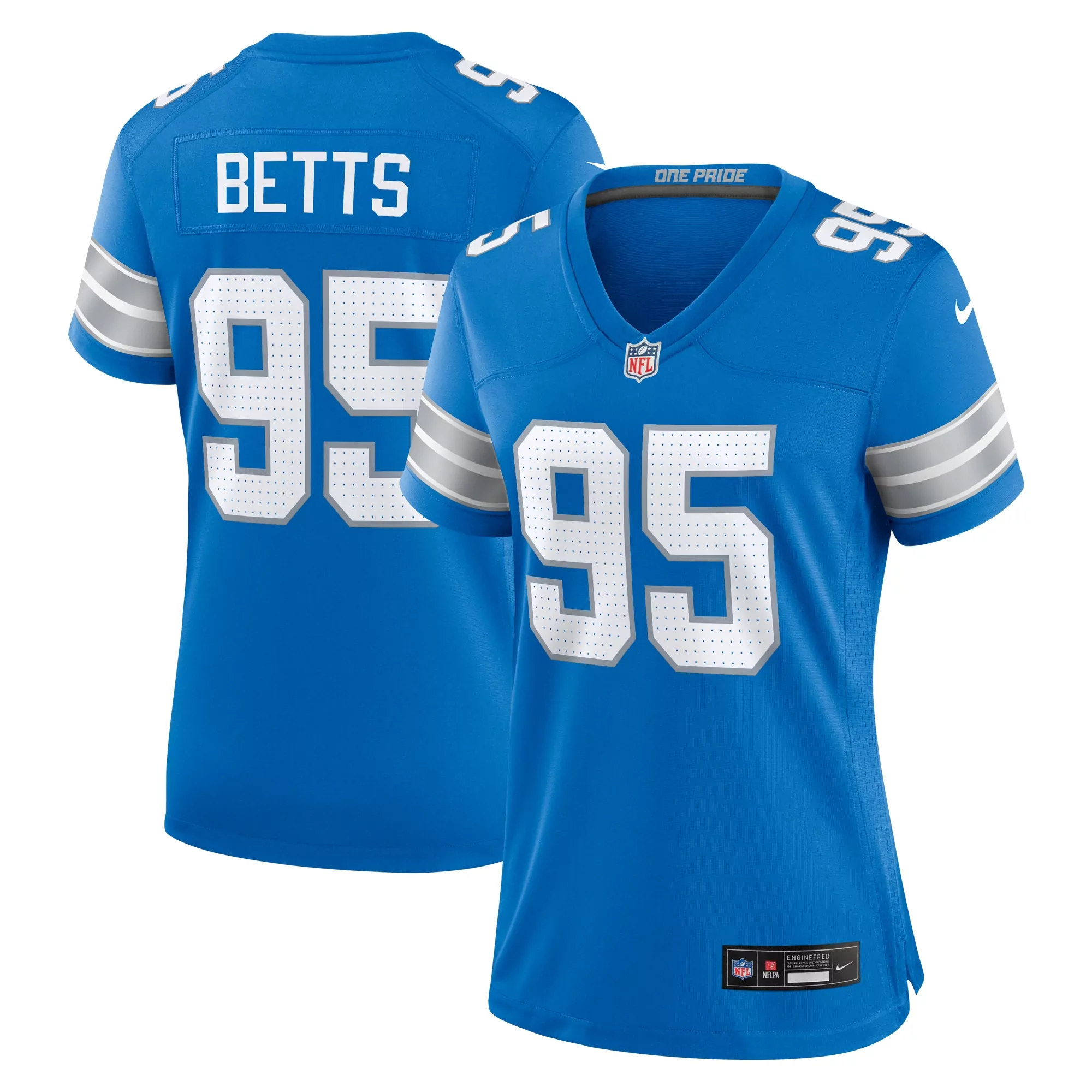women s detroit lions loren strickland blue team game jersey