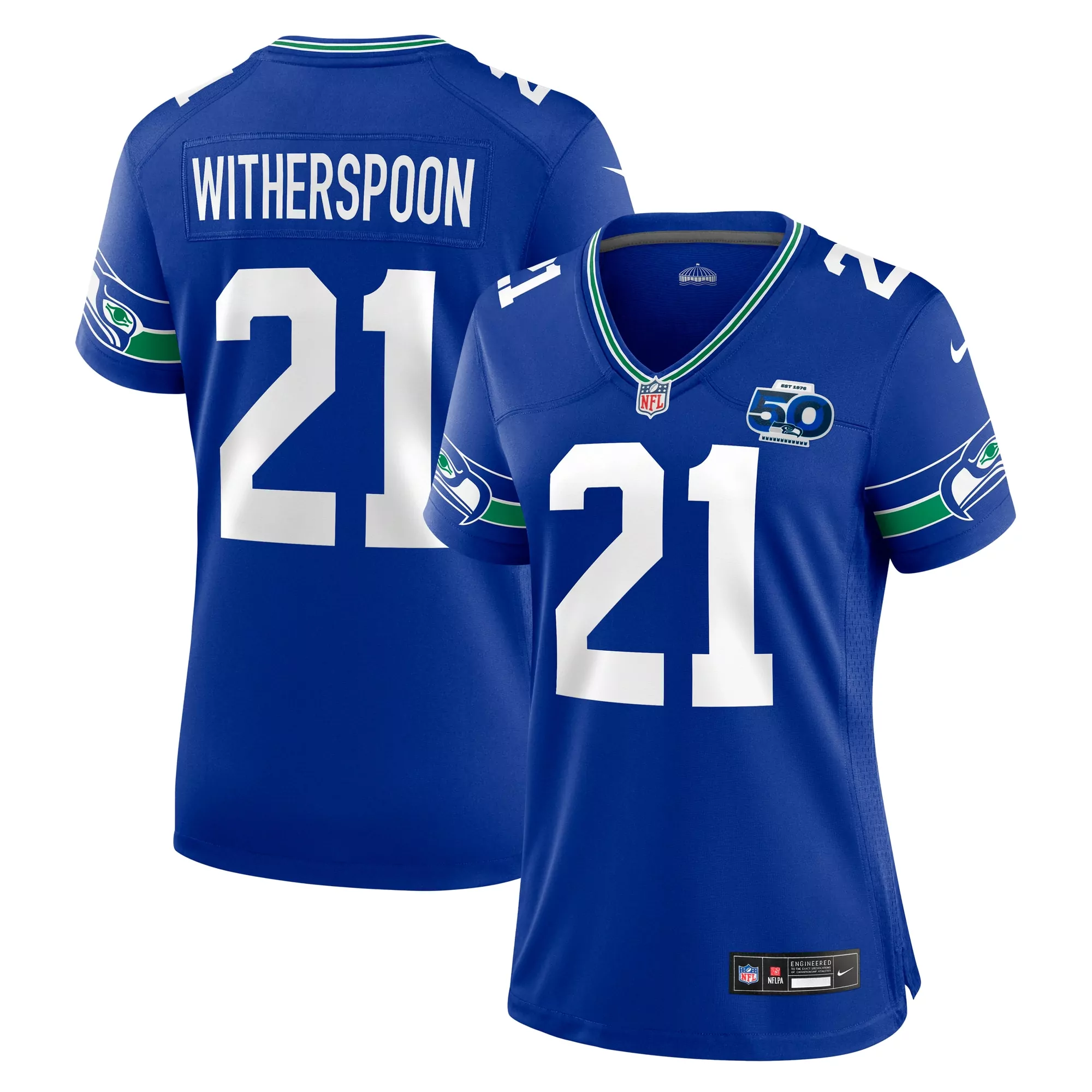 women s devon witherspoon college navy seattle seahawks team game jersey