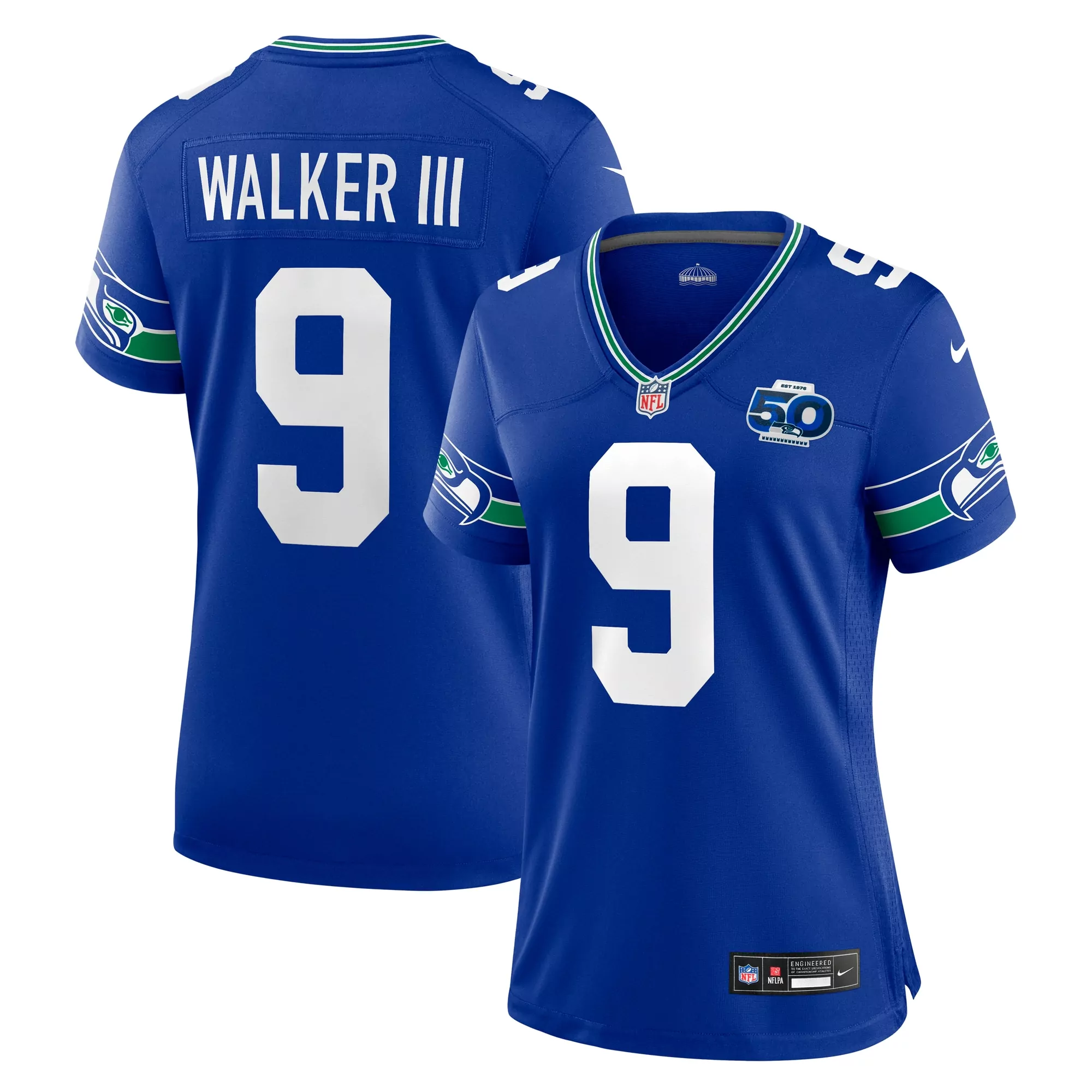women s kenneth walker iii navy seattle seahawks player jersey