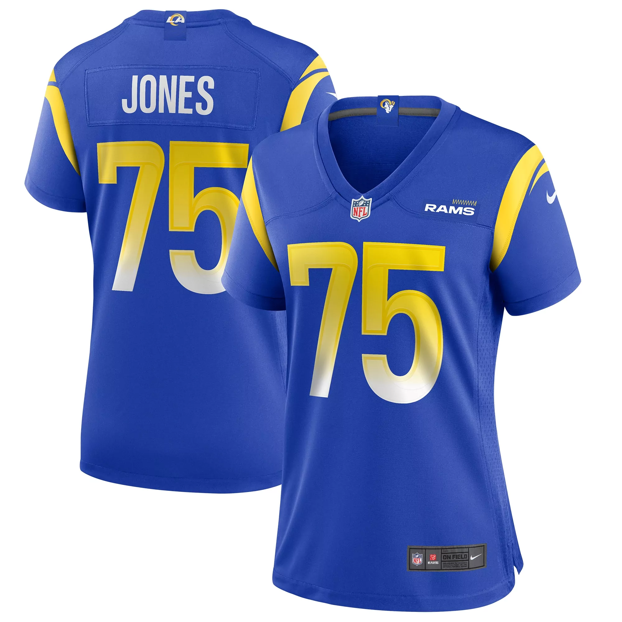 women s los angeles rams david olajiga royal team game jersey