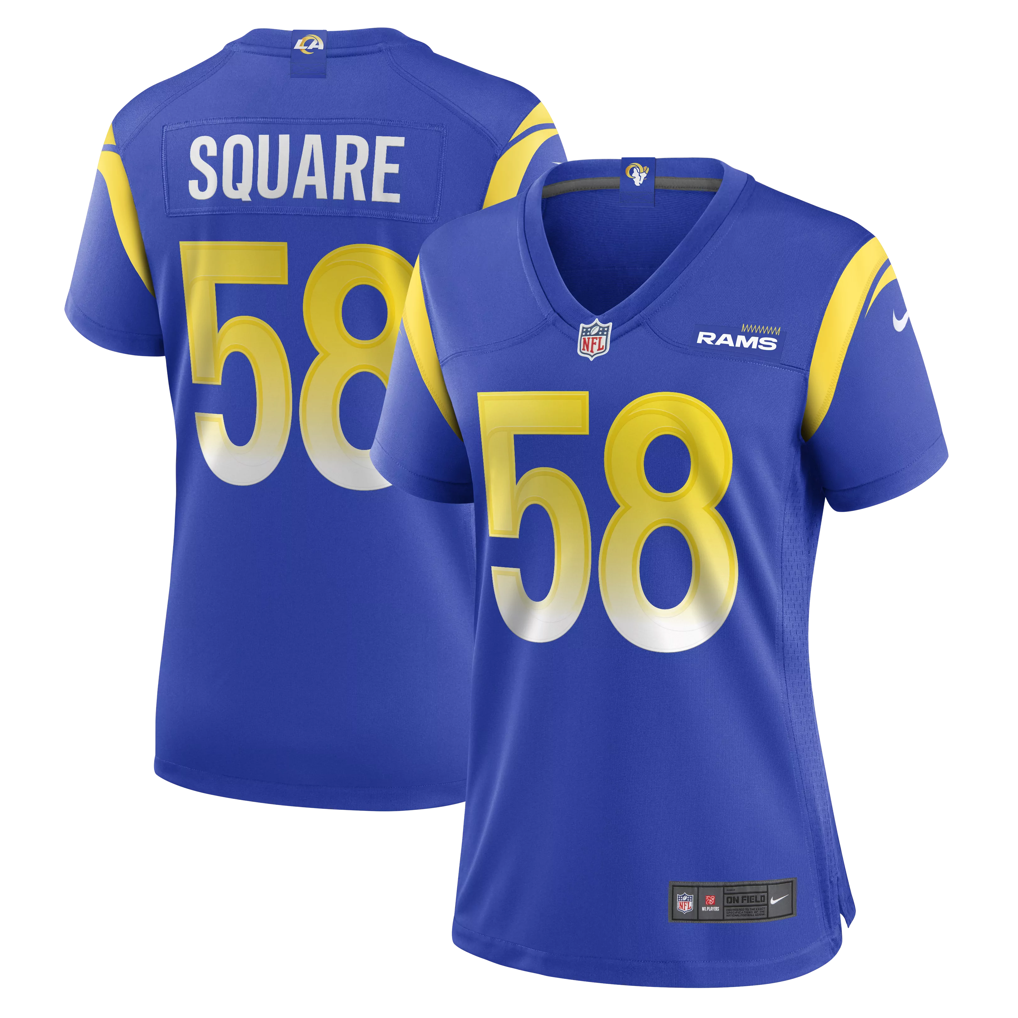 women s los angeles rams david olajiga royal team game jersey