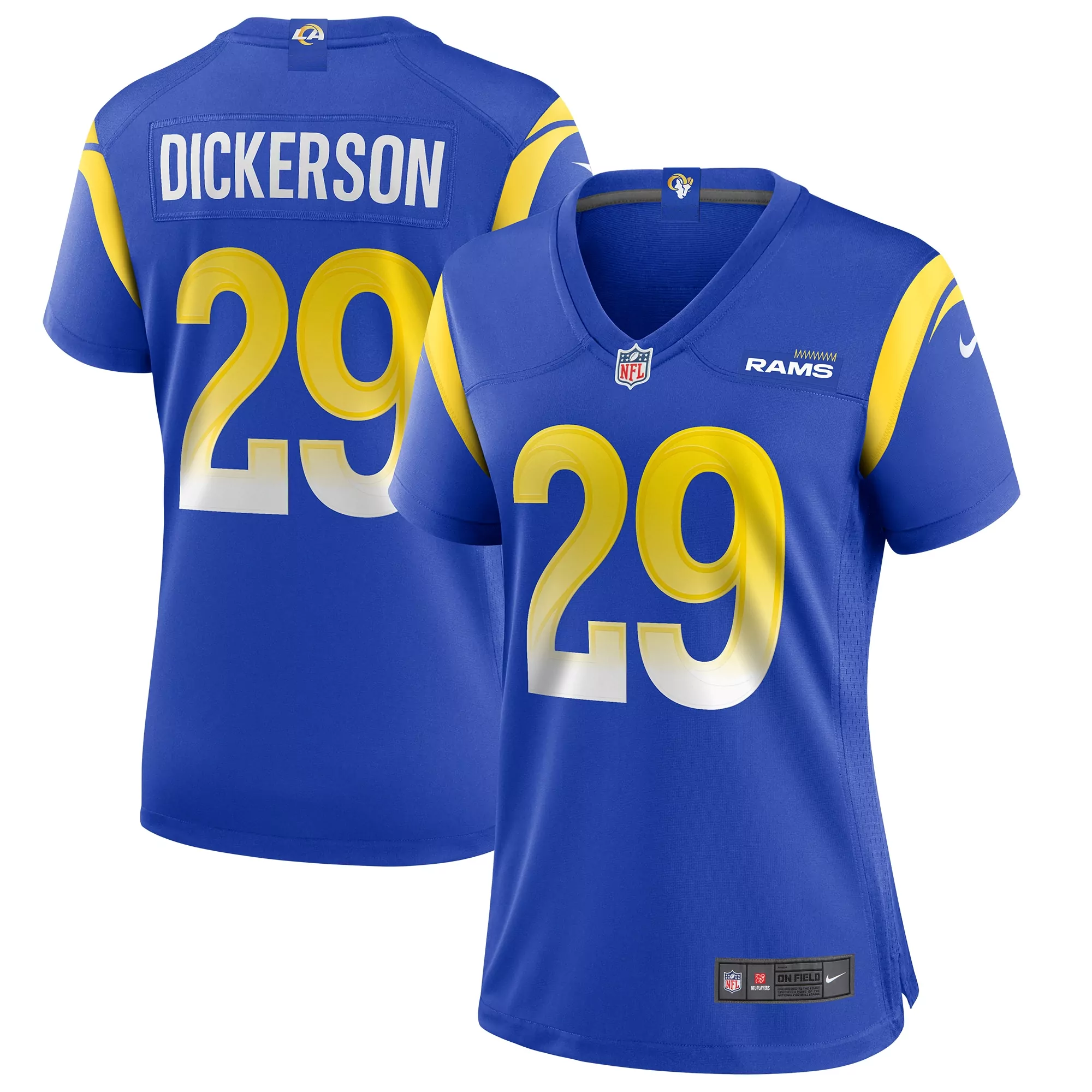 women s los angeles rams earnest brown iv royal team game jersey