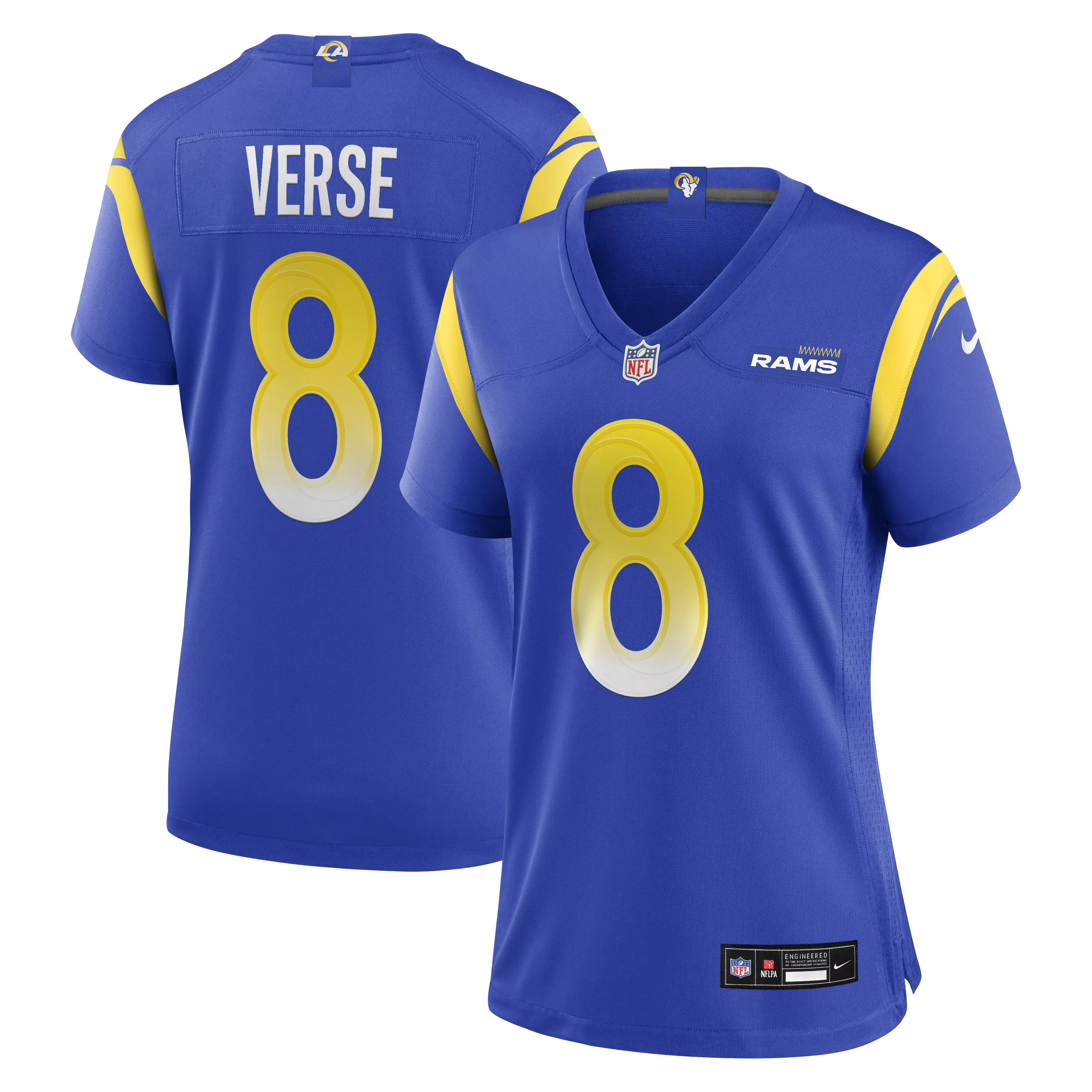 women s los angeles rams jake hummel royal game player jersey