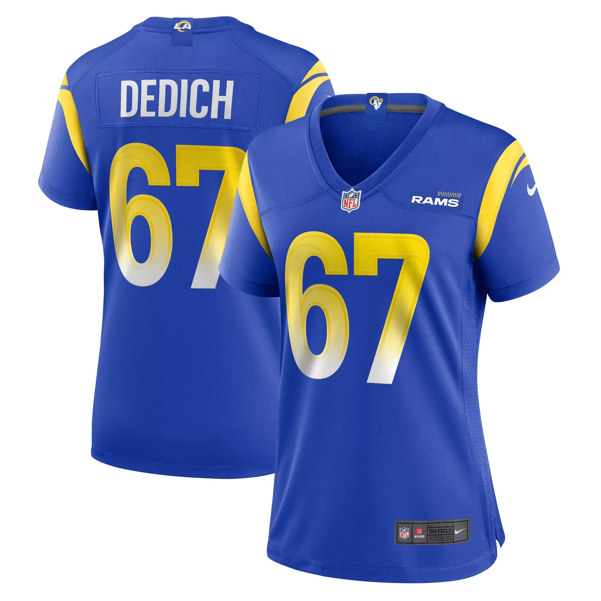 women s los angeles rams josaiah stewart royal team game jersey