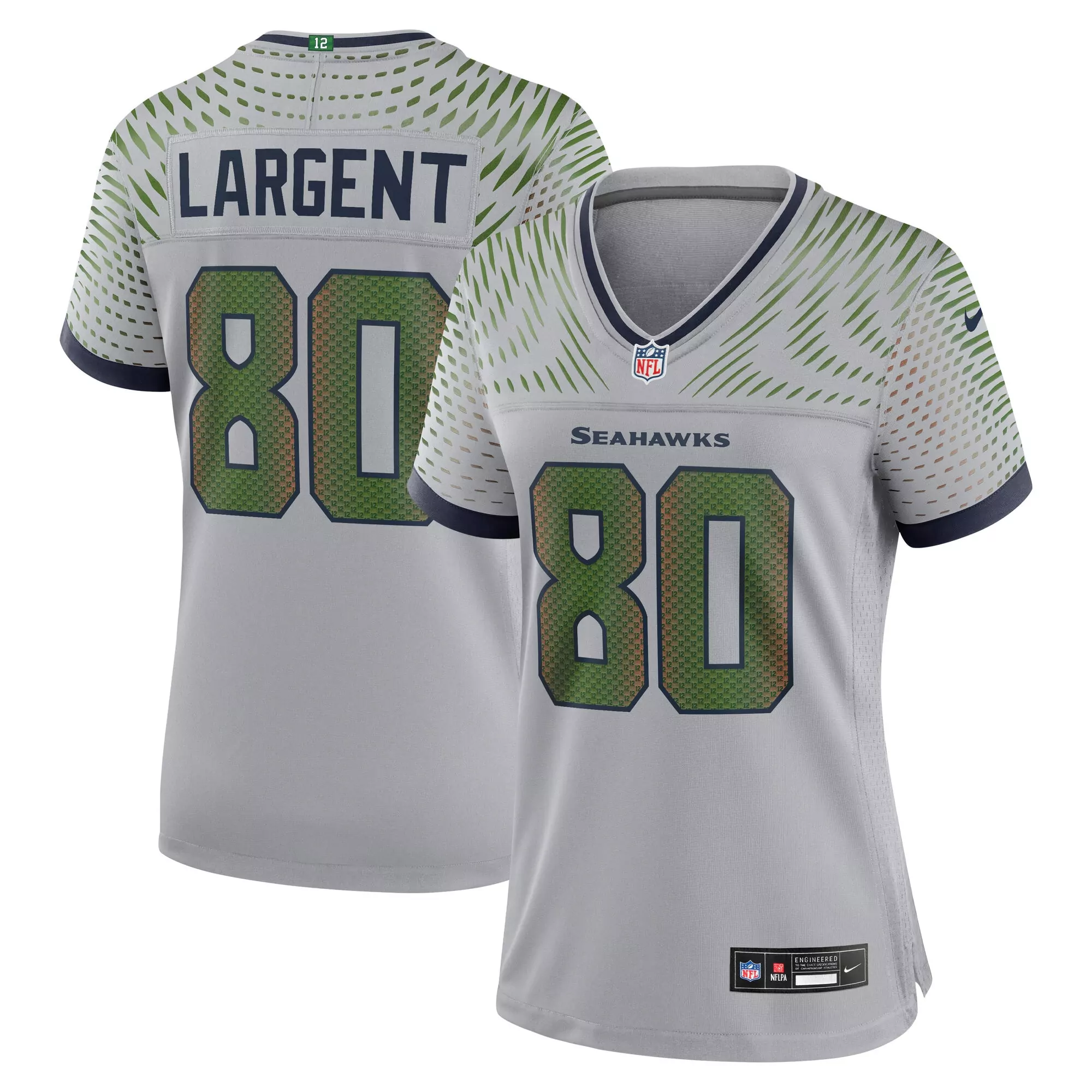 women s steve largent royal seattle seahawks throwback retired player game jersey