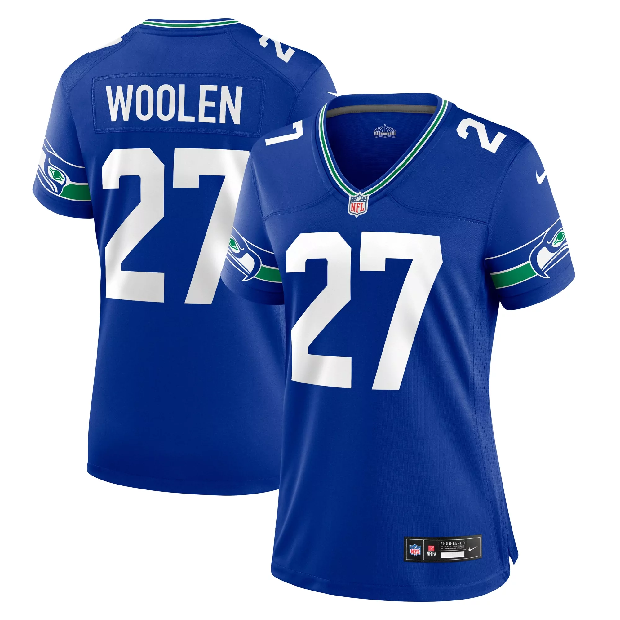 women s steve largent royal seattle seahawks throwback retired player game jersey