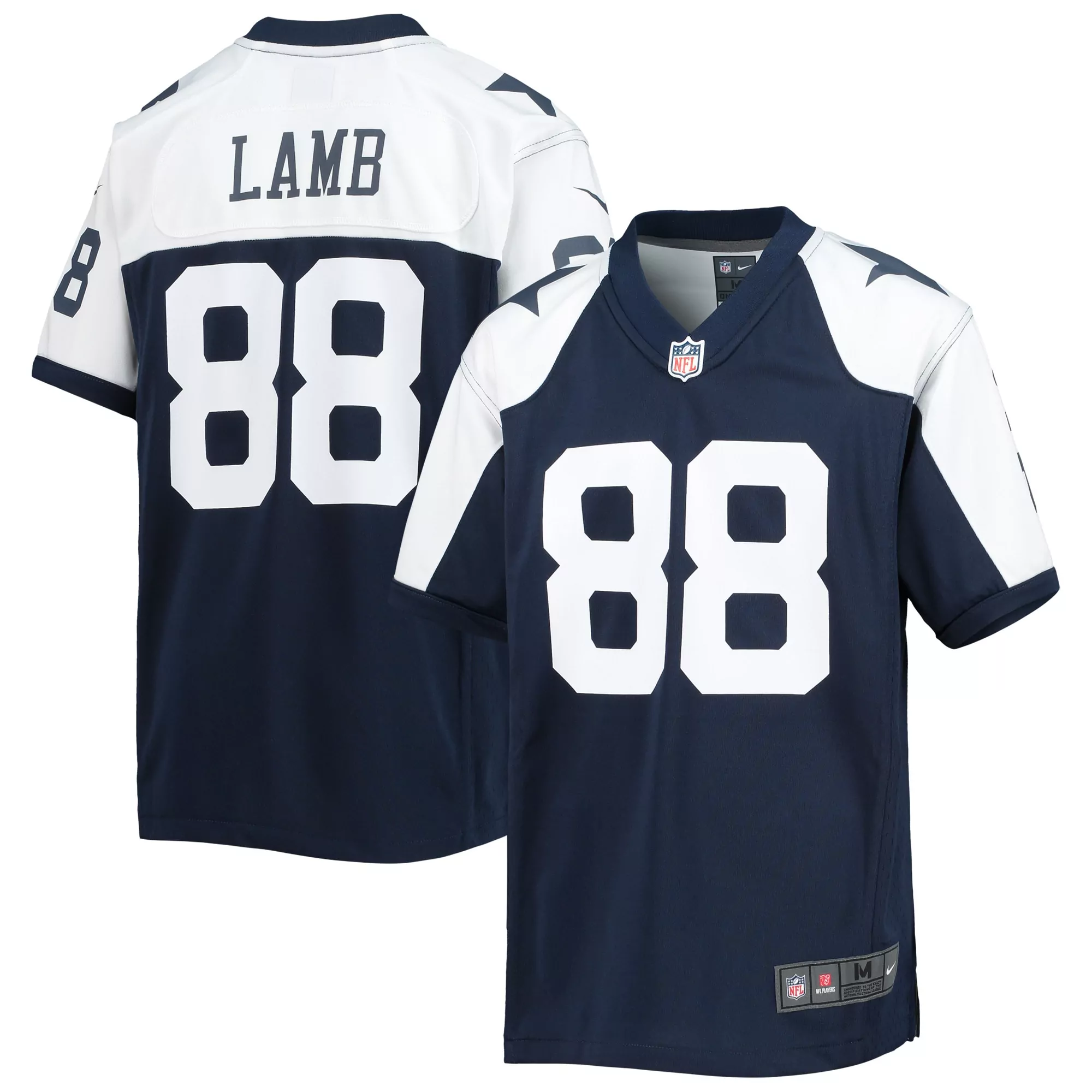 women s navy dallas cowboys custom game jersey 1