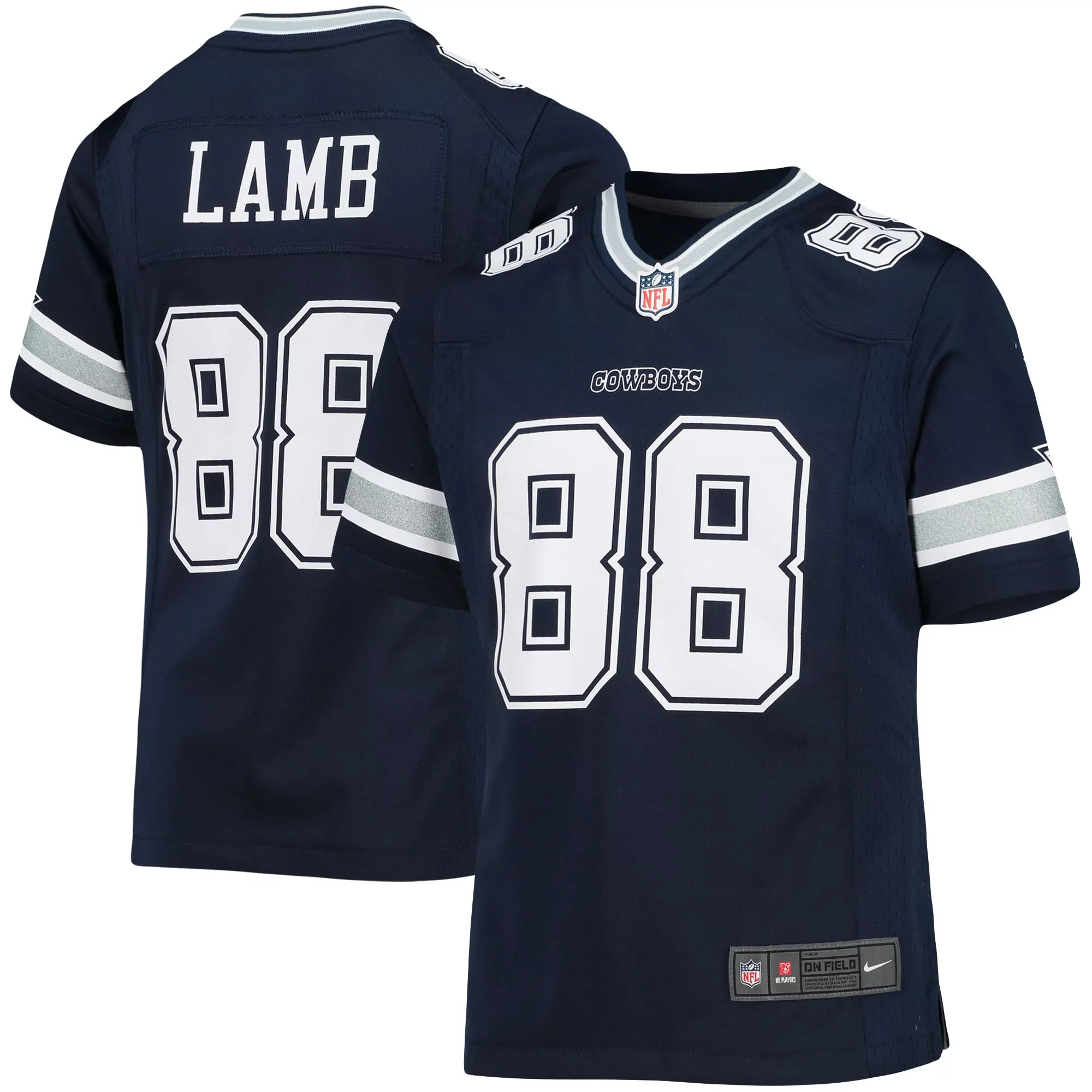 women s navy dallas cowboys custom game jersey 1