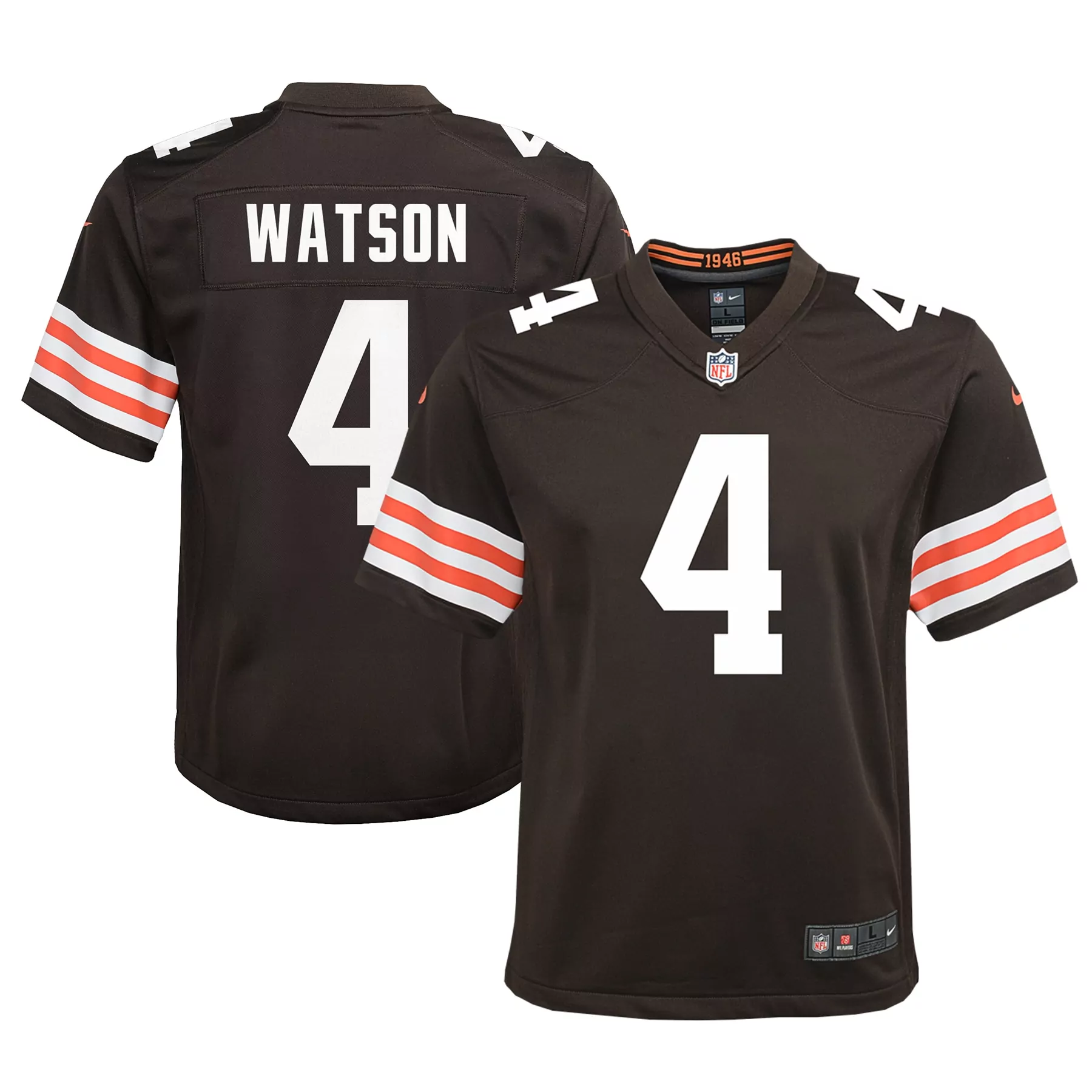 youth cleveland browns brown custom game jersey
