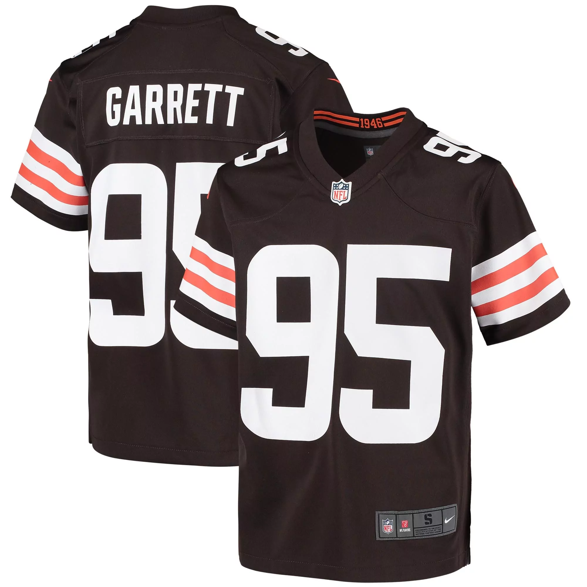 youth cleveland browns brown custom game jersey