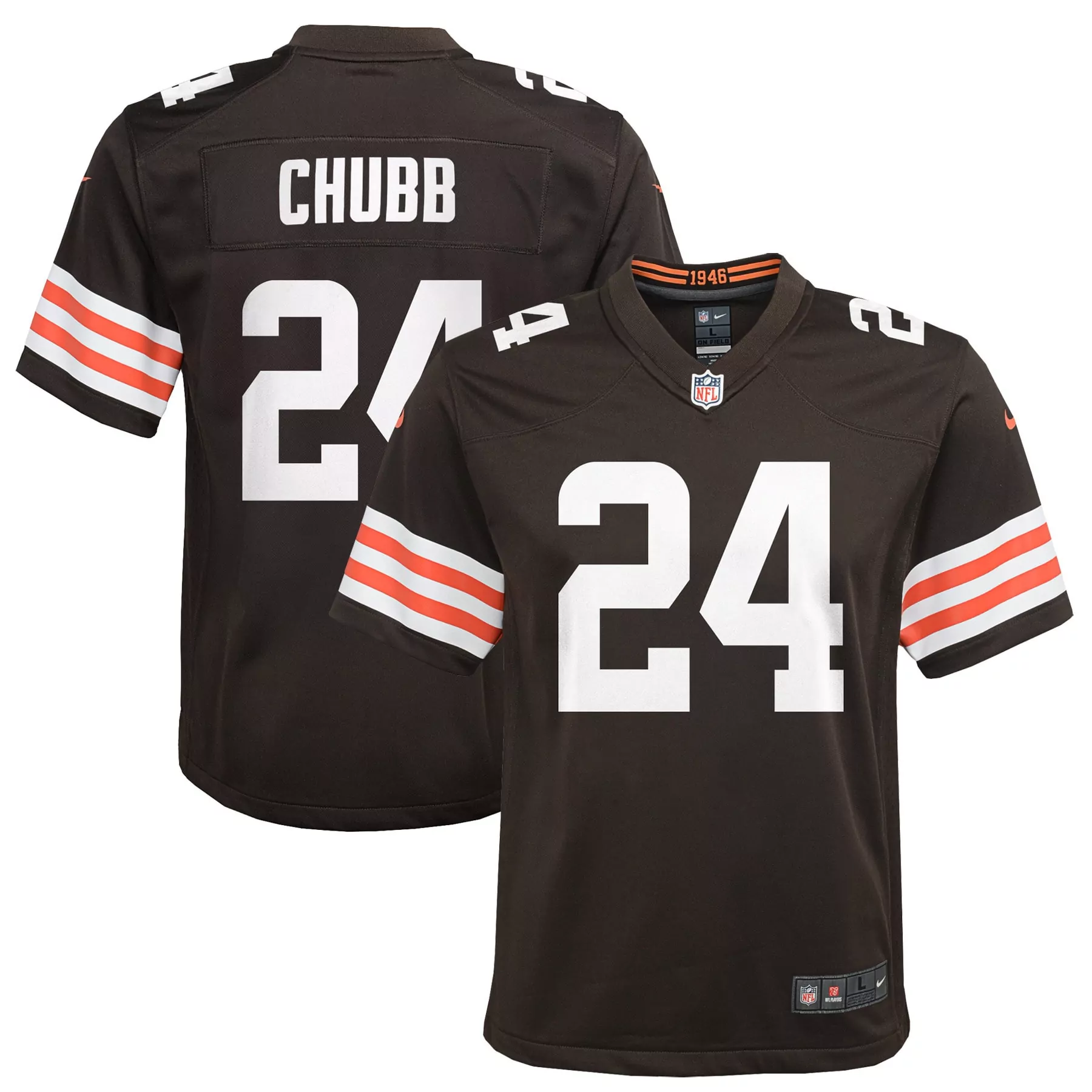 youth cleveland browns myles garrett white game jersey