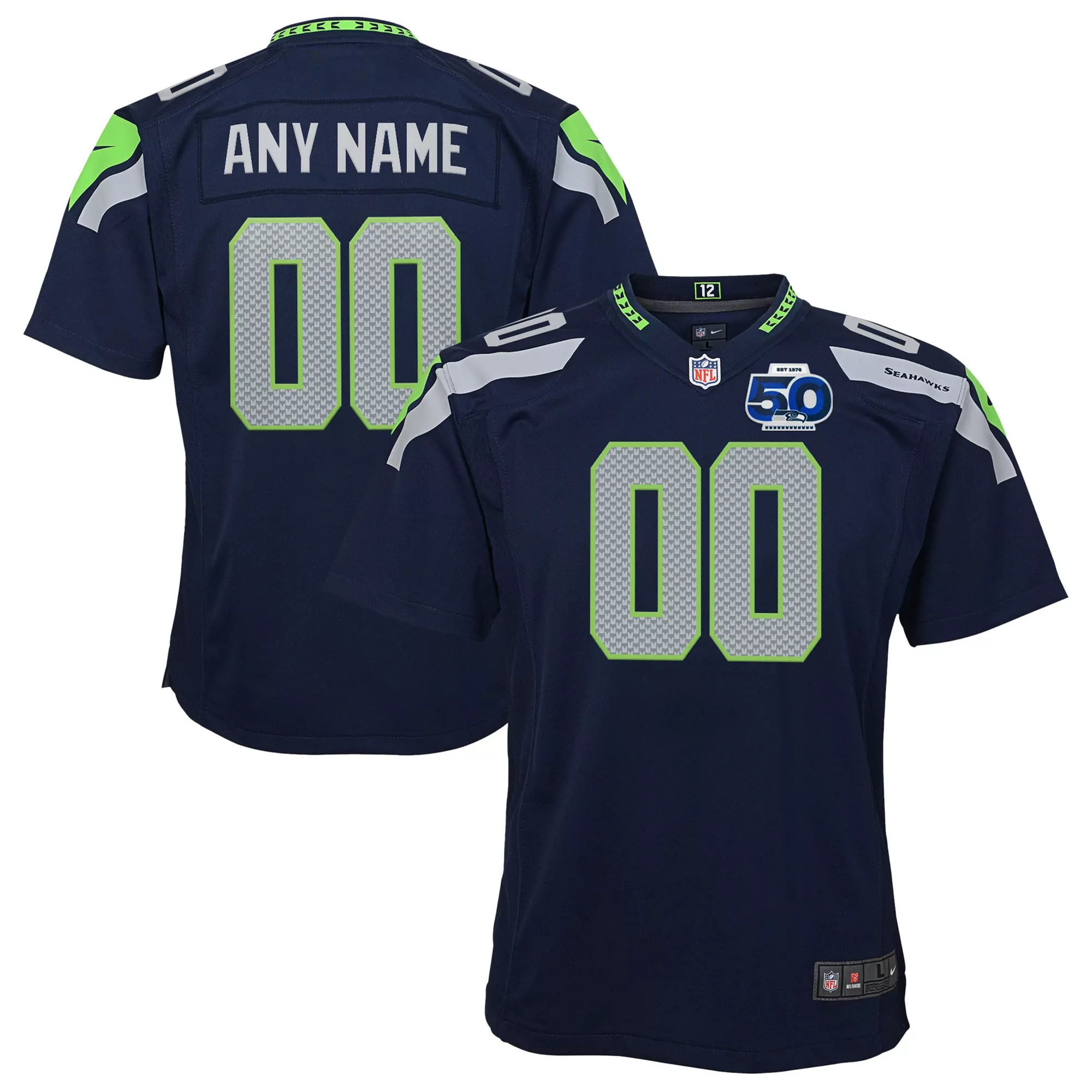 youth 12s wolf gray seattle seahawks 2025 rivalries collection game jersey