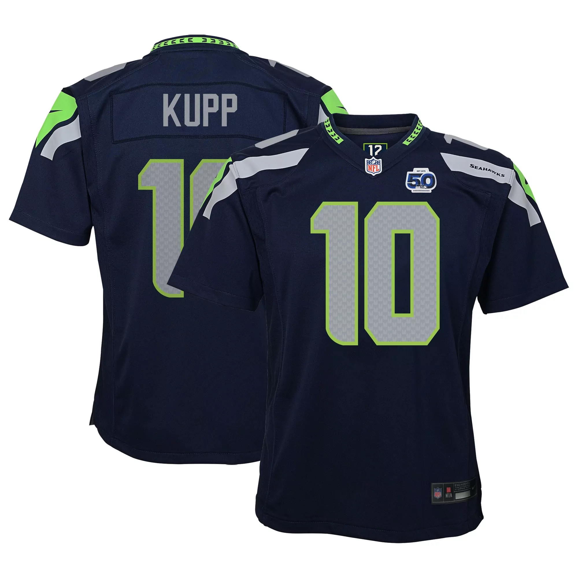 youth 12s wolf gray seattle seahawks 2025 rivalries collection game jersey