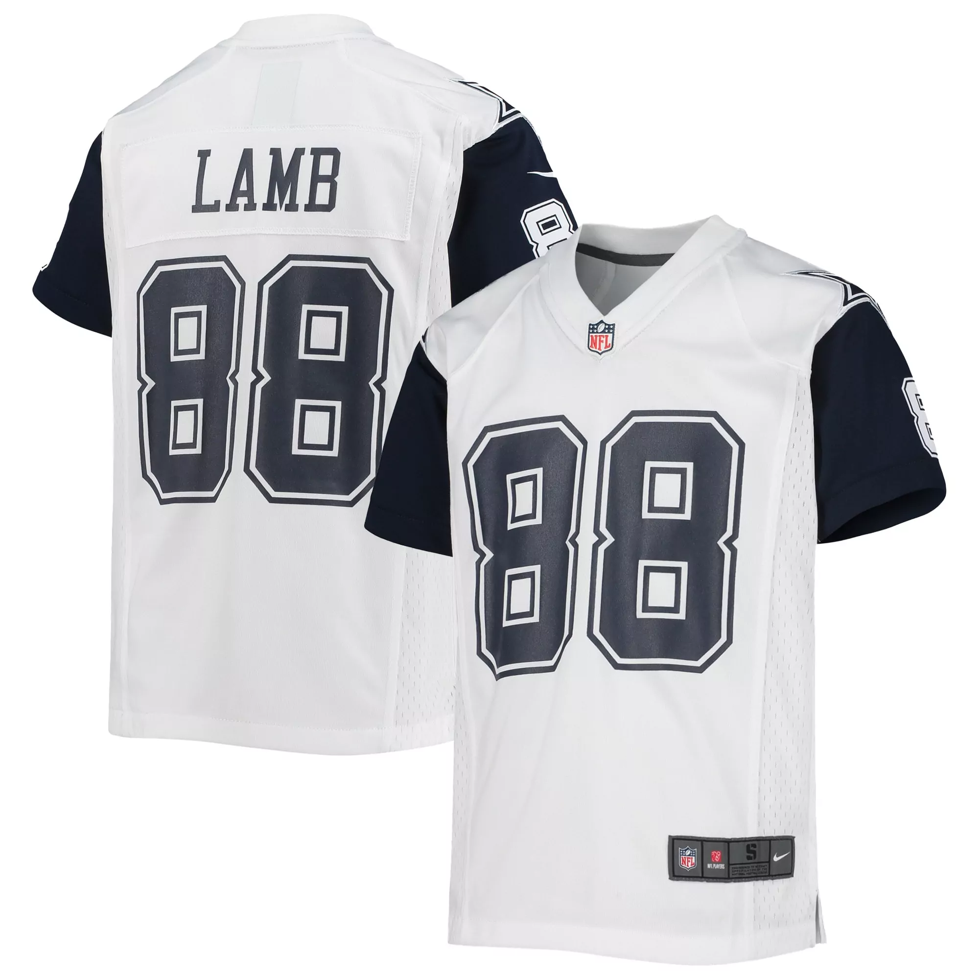 youth dallas cowboys ceedee lamb navy alternate team game jersey