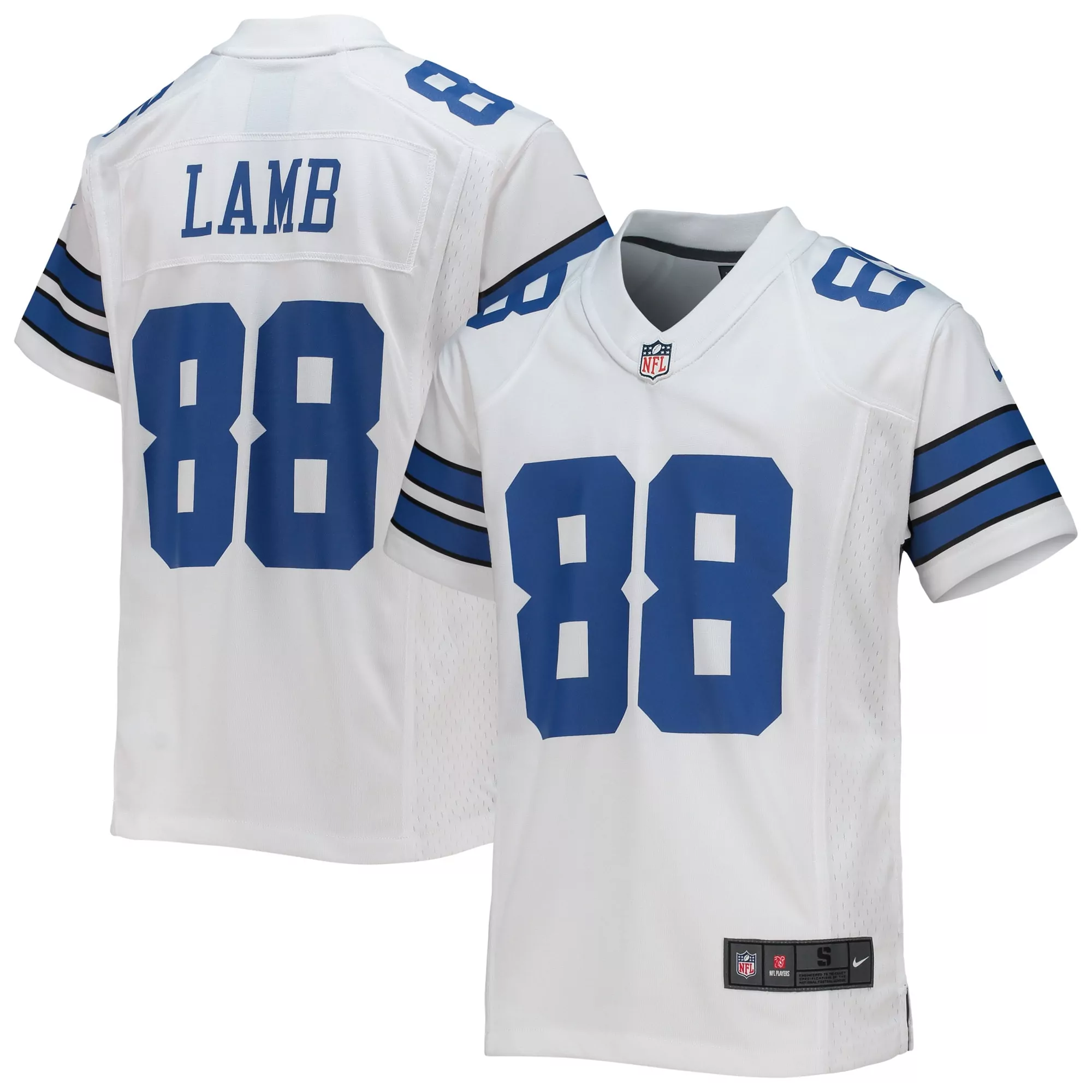 youth dallas cowboys ceedee lamb navy alternate team game jersey