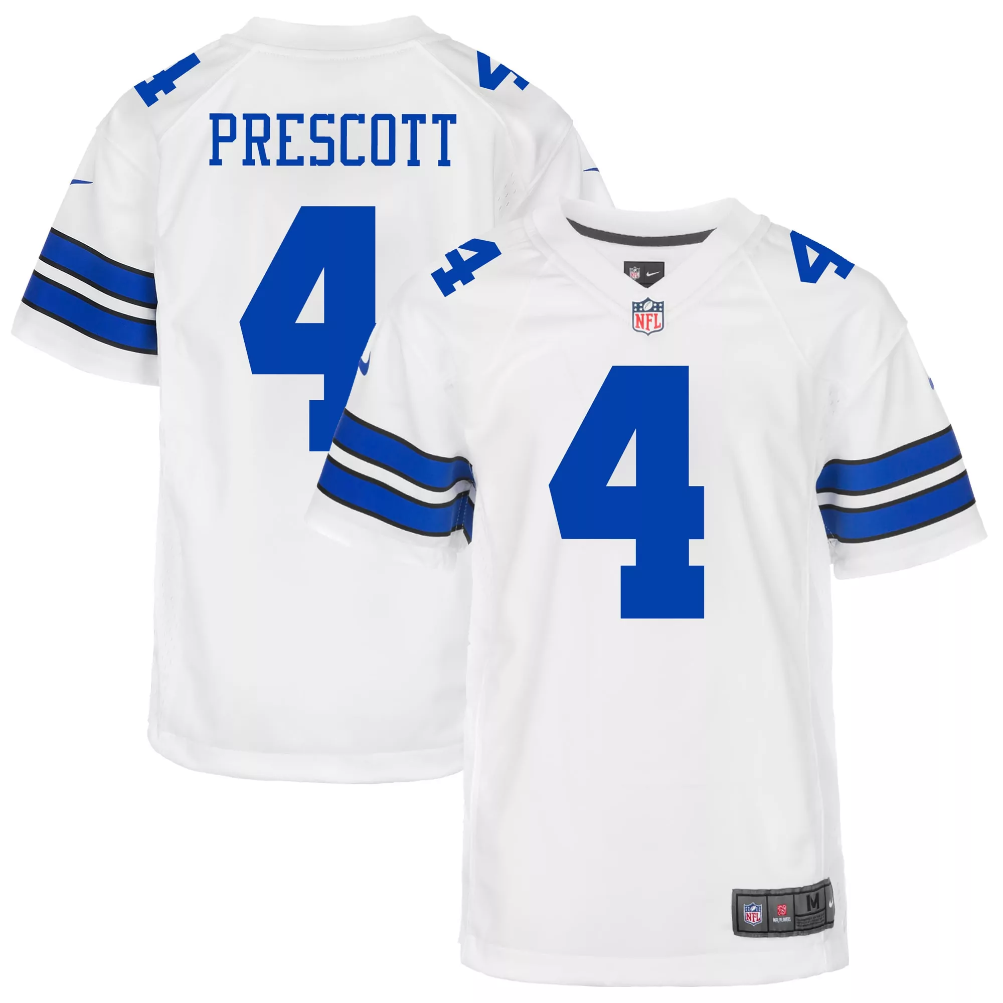 youth dallas cowboys dak prescott navy throwback game jersey