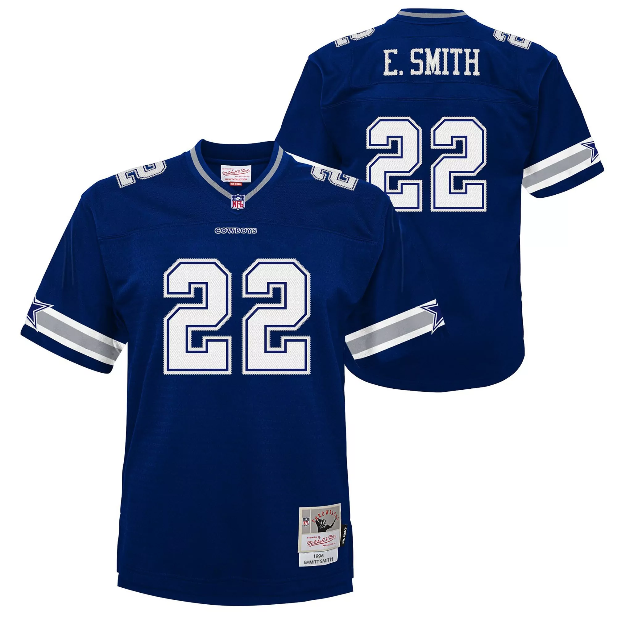 youth dallas cowboys dak prescott navy throwback game jersey