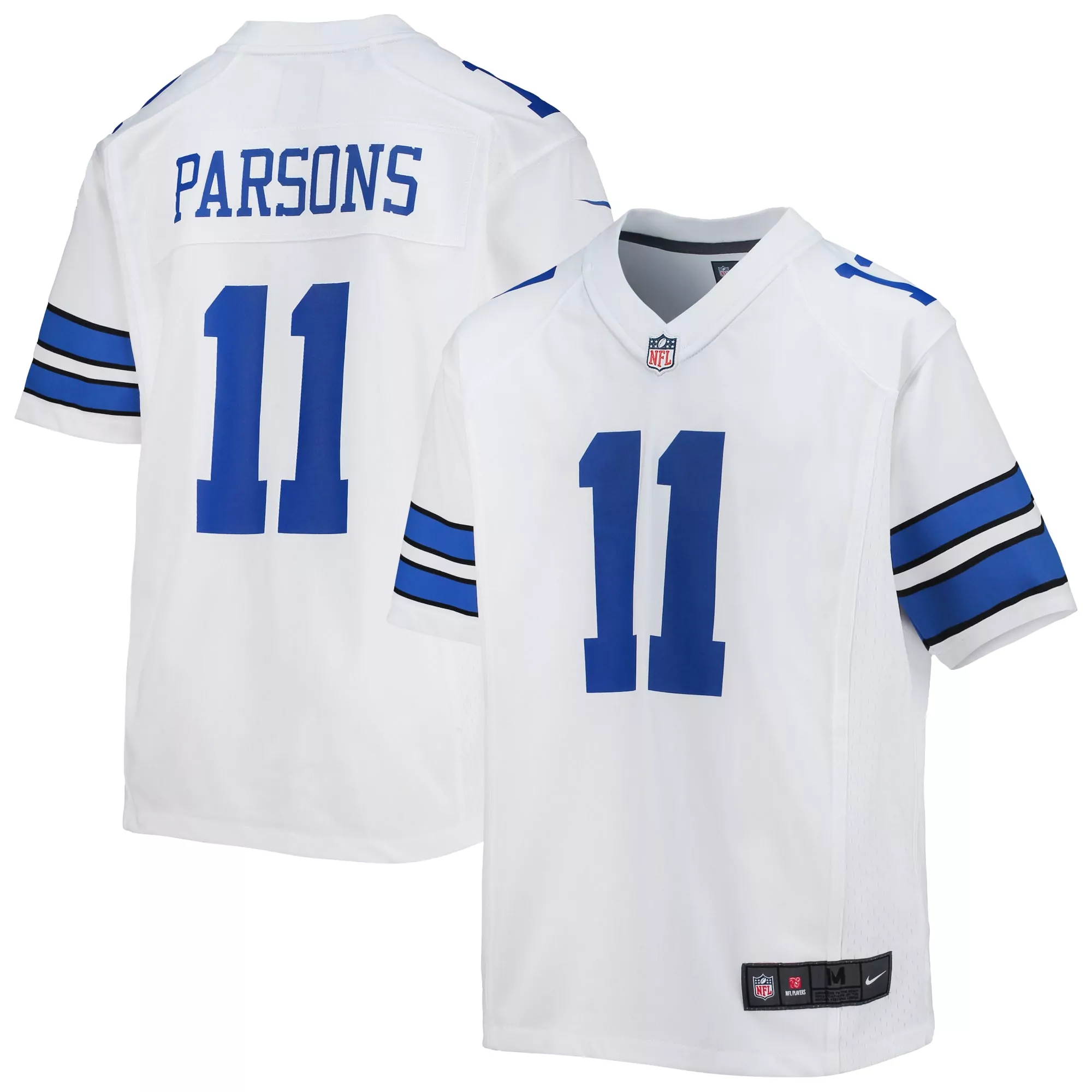 youth dallas cowboys micah parsons white alternate game jersey