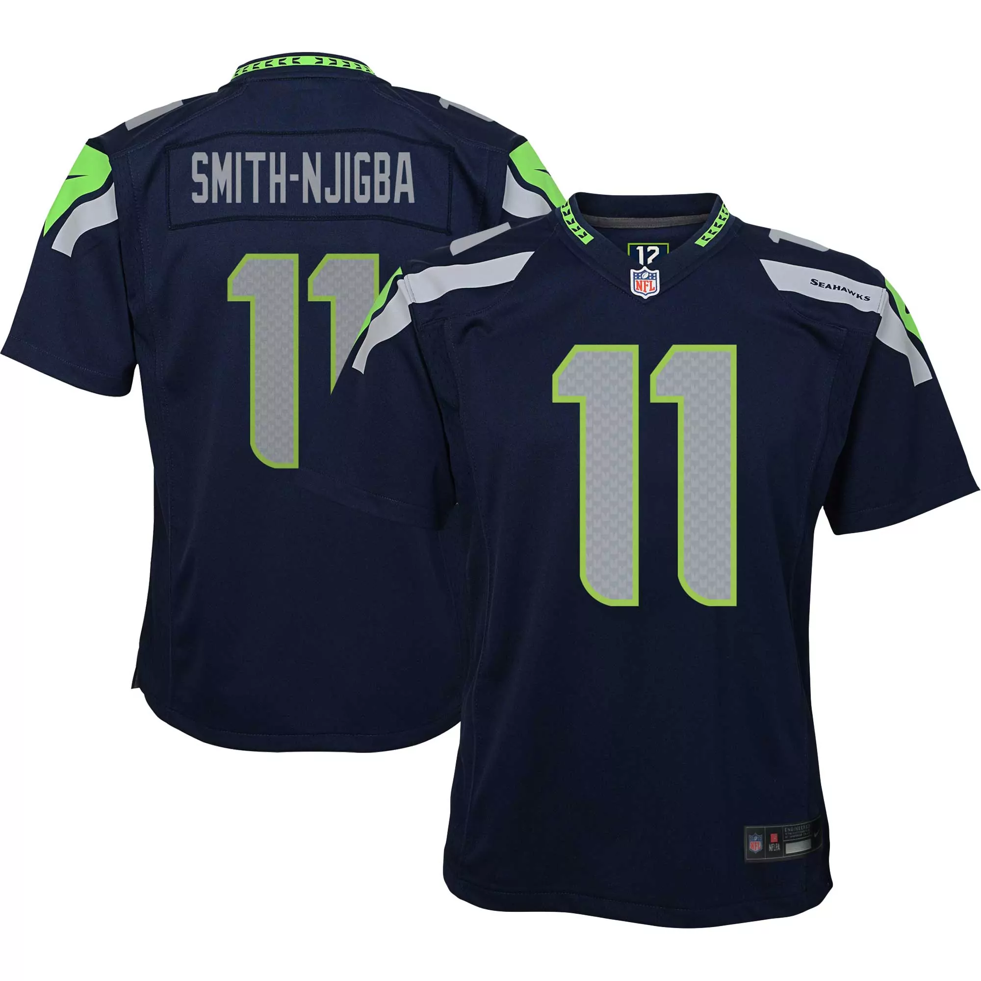 youth jaxon smith njigba college navy seattle seahawks 50th season game jersey
