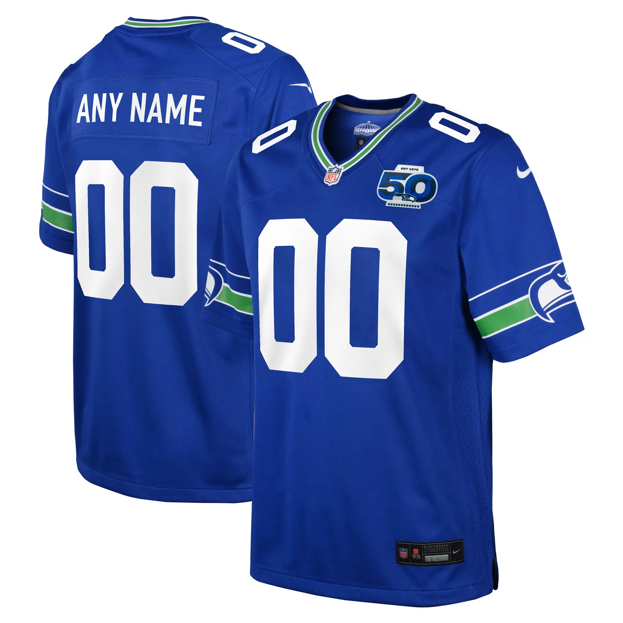 youth kenneth walker iii college navy seattle seahawks team game jersey